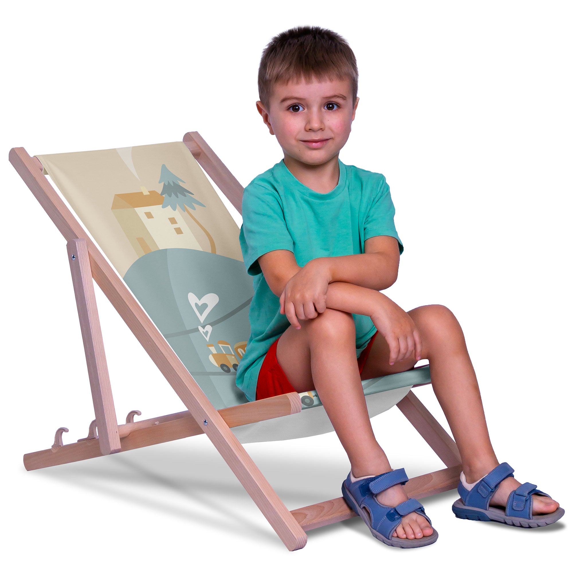 Wooden Deck Chair Happy Train