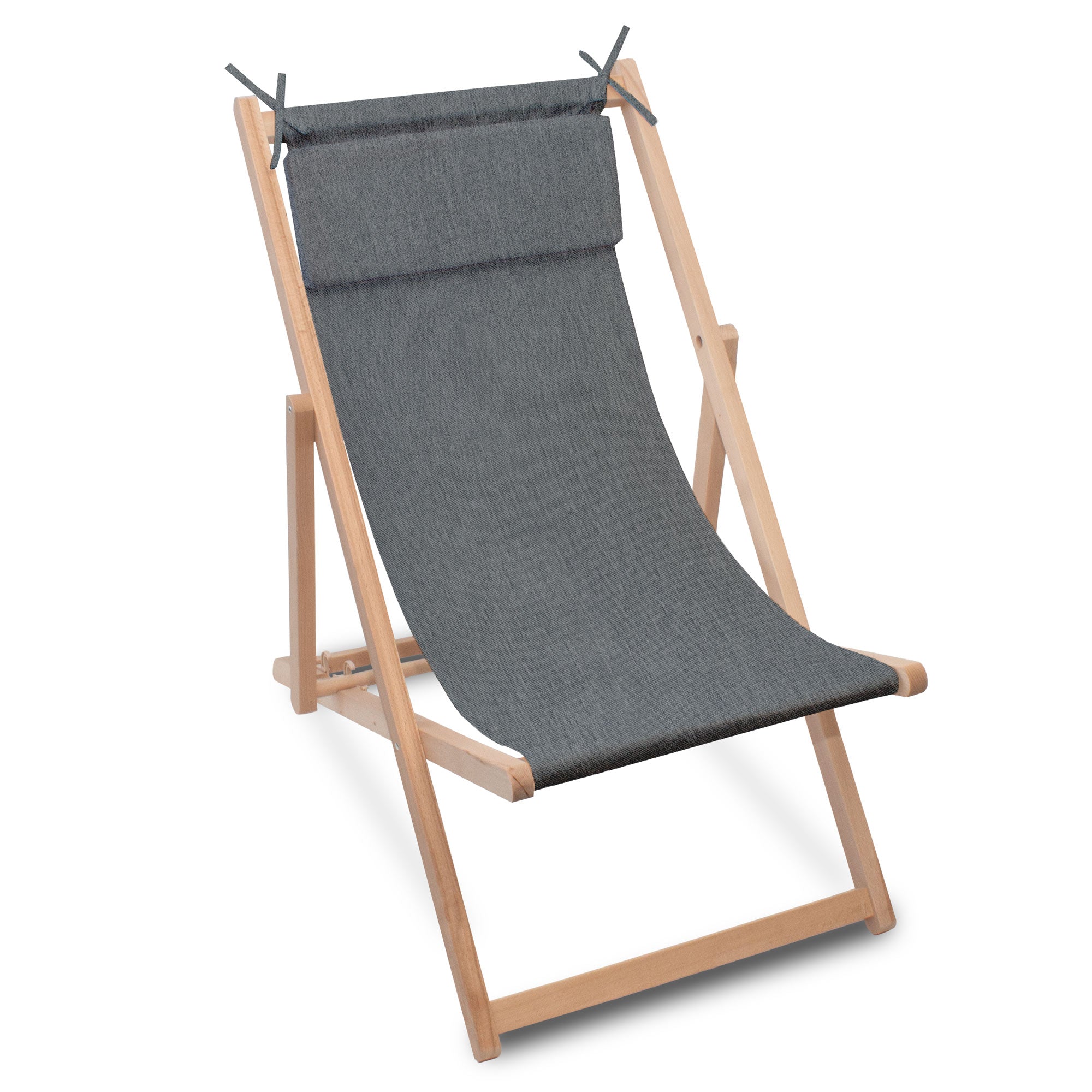 Drevené ležadlo s vankúšom Imitácia džínsov Iron Slate-M