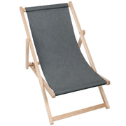 Liegestuhl aus Holz Imitation Jeans Iron Slate