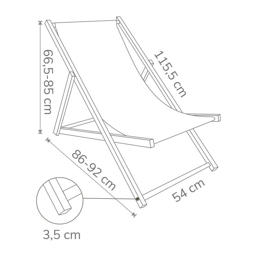 Wooden Deck Chair Scent of Nature-M
