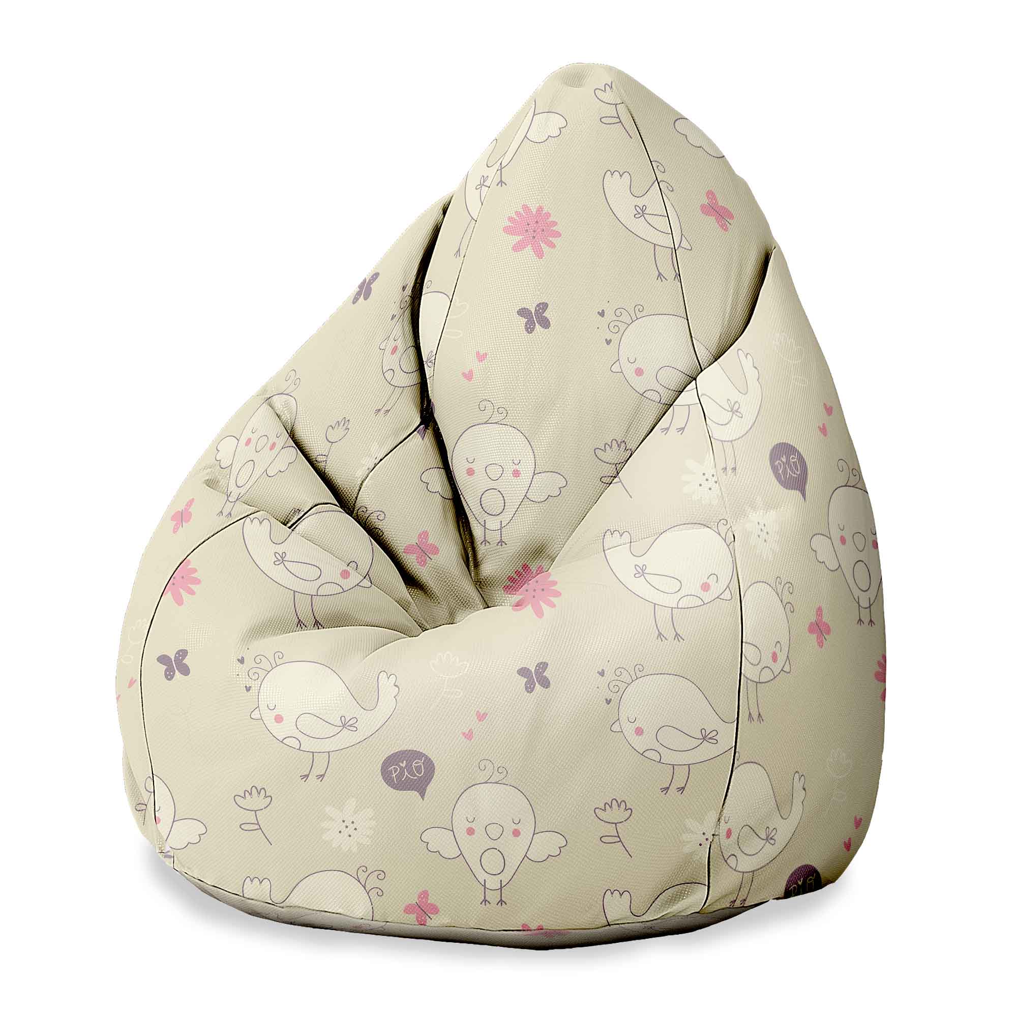 Puf Pearshape Little Birds-M
