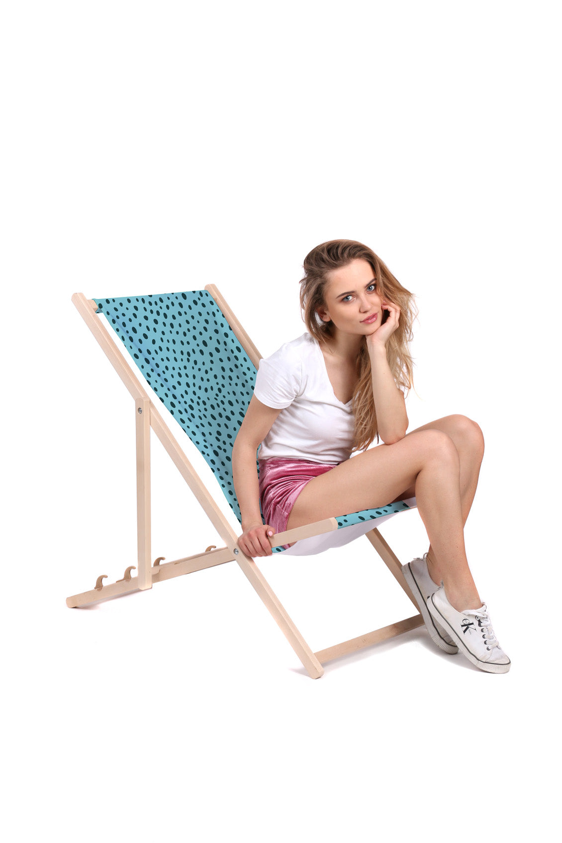 Leżak drewniany Mint Dot