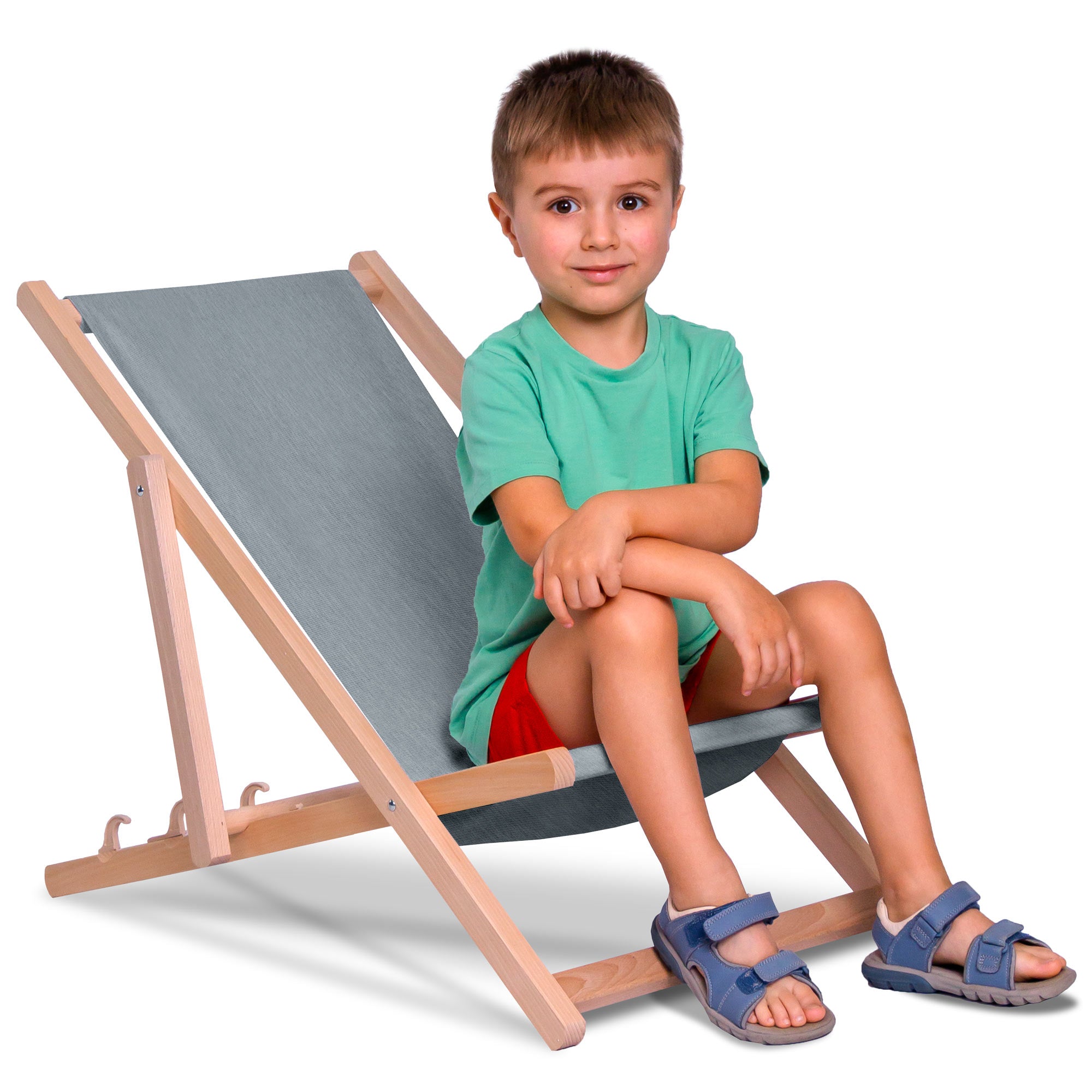Denim Imitation Wooden Deck Chair Moonlight Veil-M