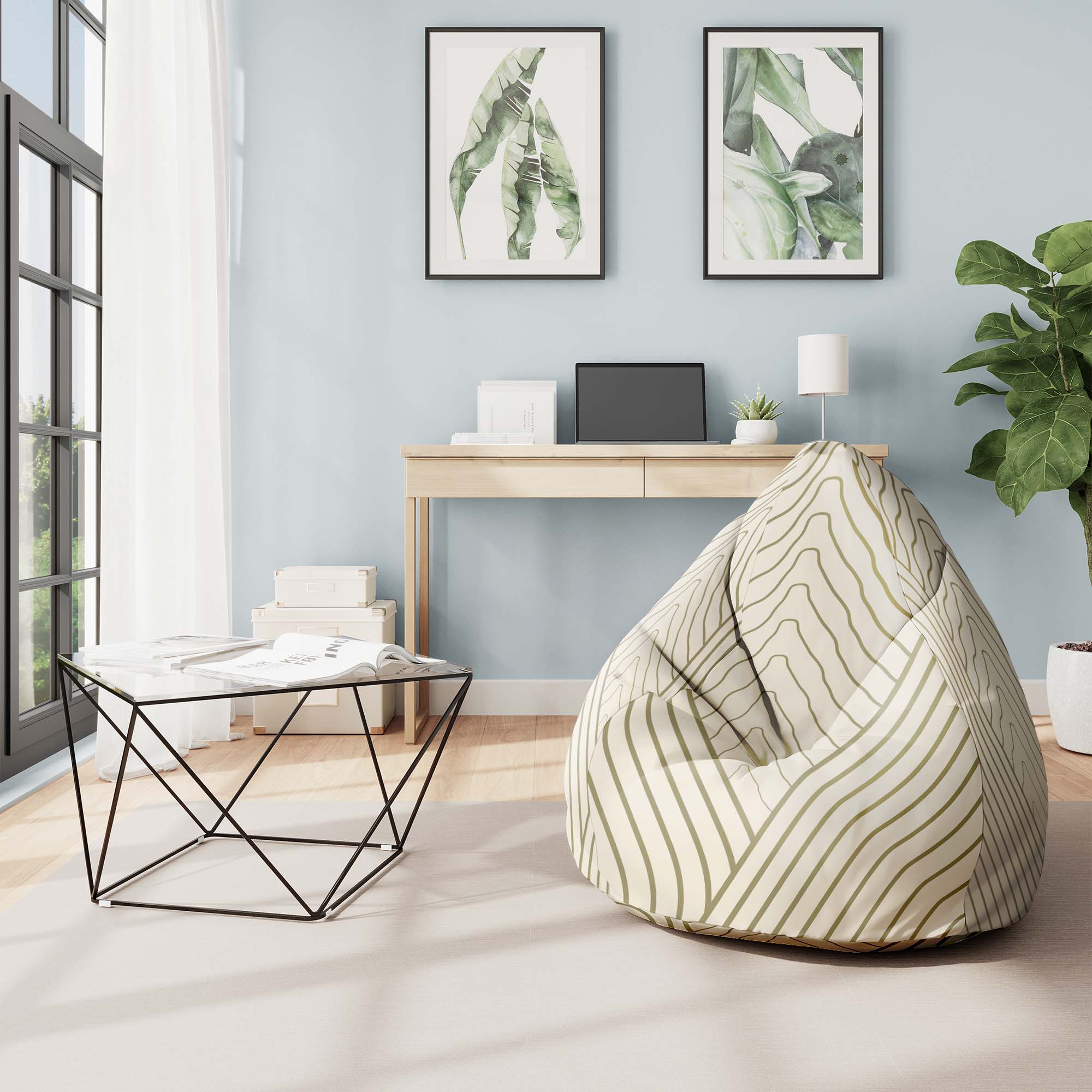 Sitzsack Birnenform Bergwelle-Samt