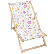 Leżak drewniany Multicolored Flowers-S