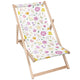 Wooden Deck Chair Multicolored Flowers-S