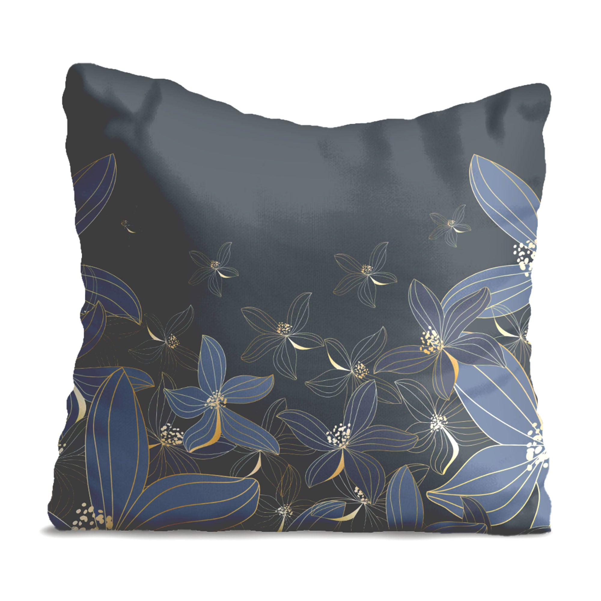 Vankúš Navy Flowerss-Velvet
