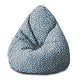 Pearshape Pouf Small Navy Petal-M-Velvet