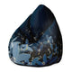 Puf Pearshape Navy Night-Velvet