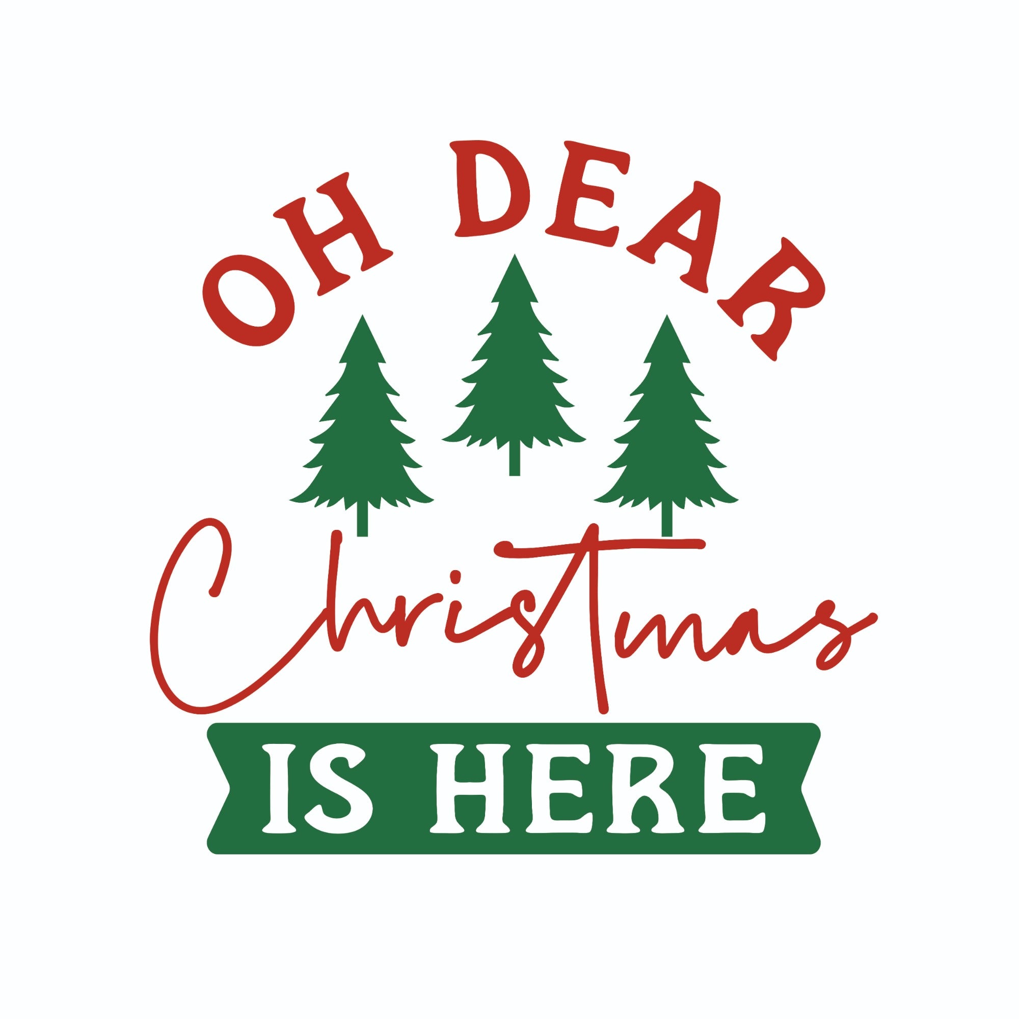 Kissen Oh je, Weihnachten ist da-Samt