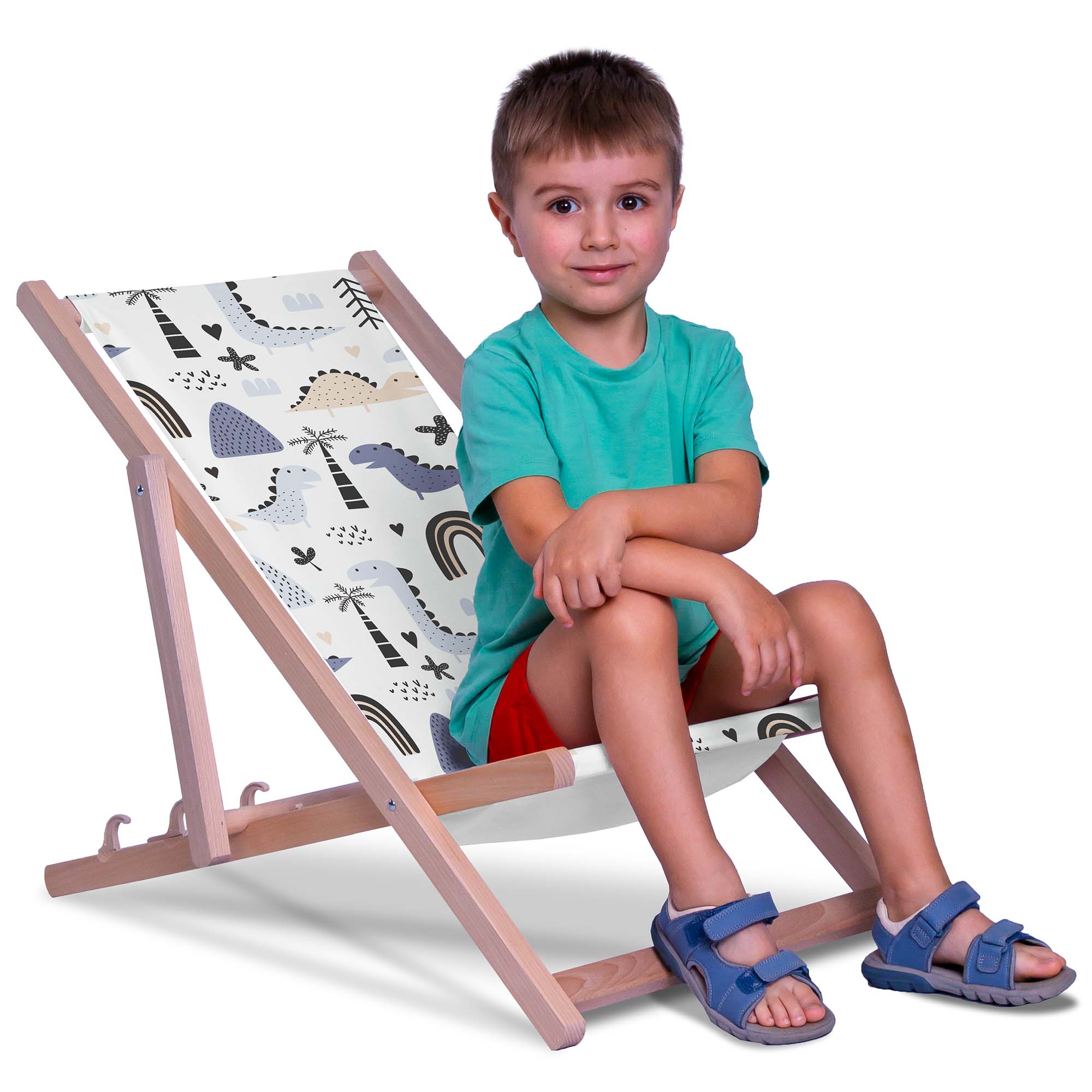 Drevené ležadlo Pastel Kids Dinosaur