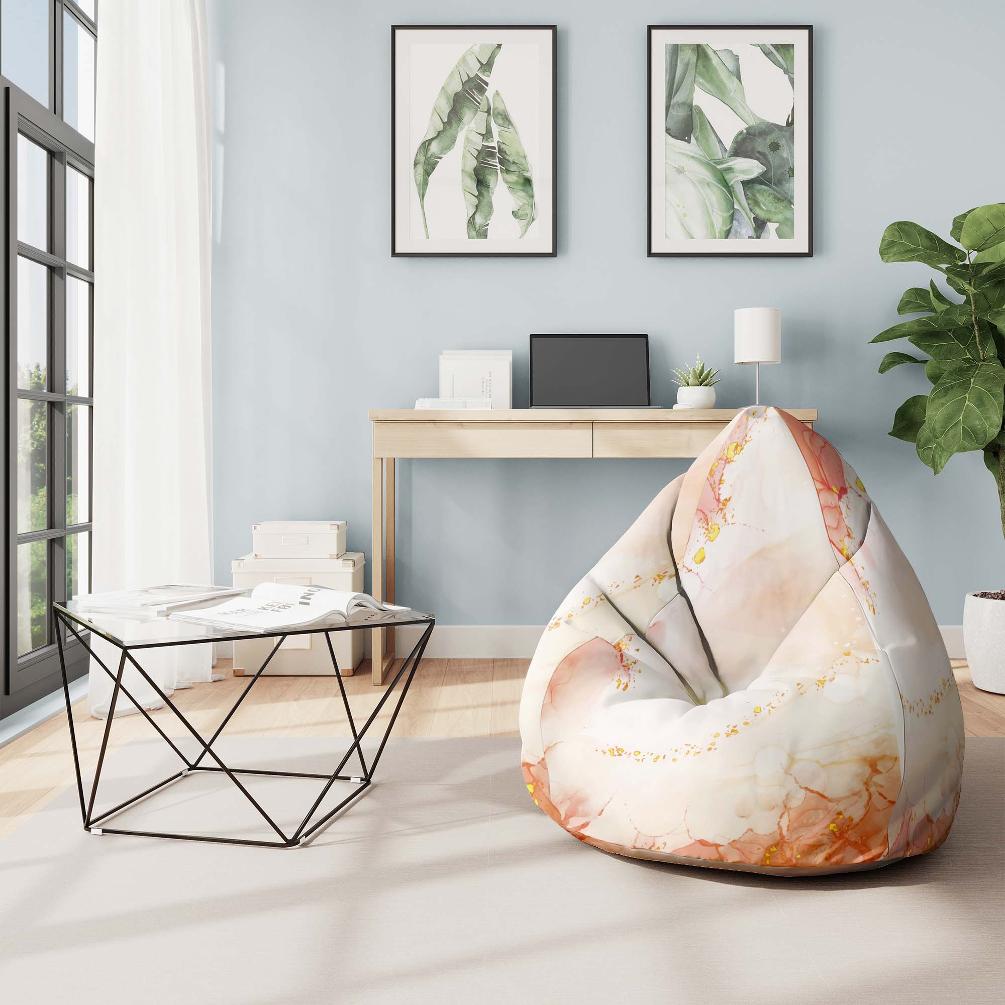 Puf Pearshape Peach Smile-M-Velvet