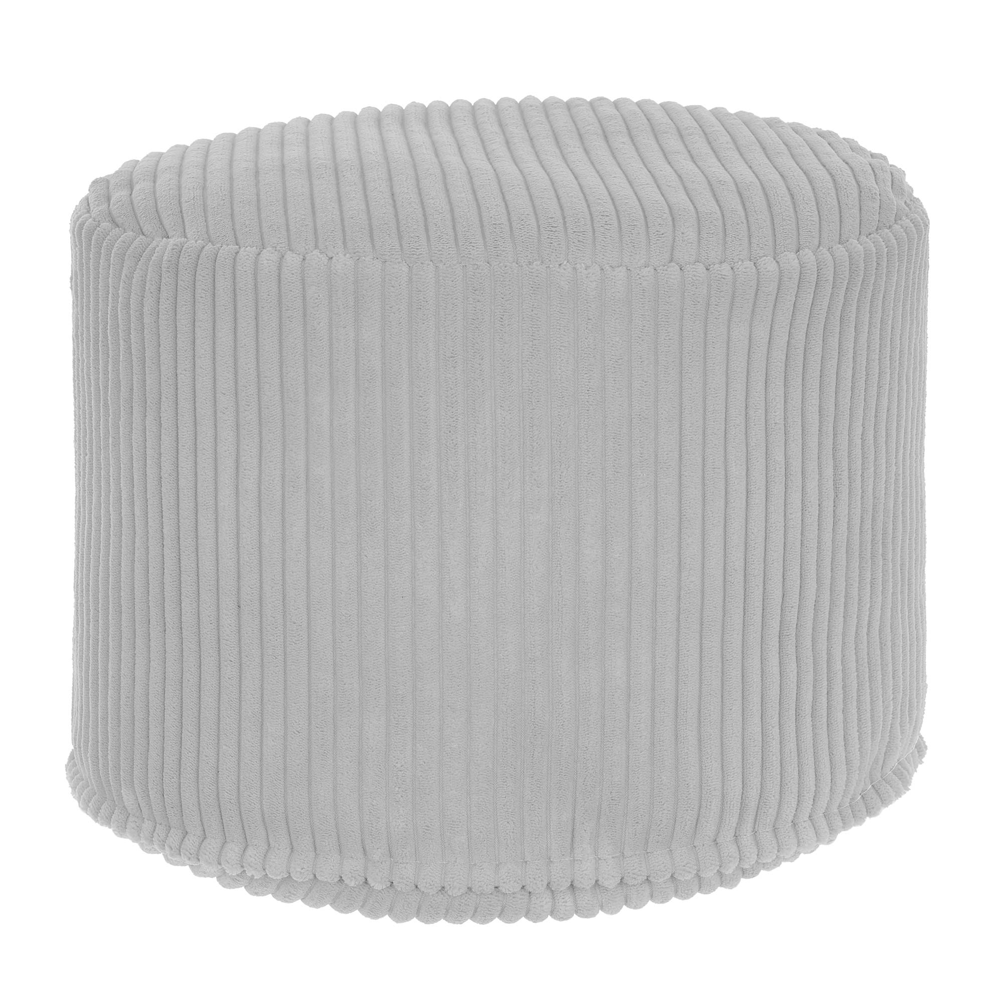 Round pouf footstool Lincoln Cool Gray