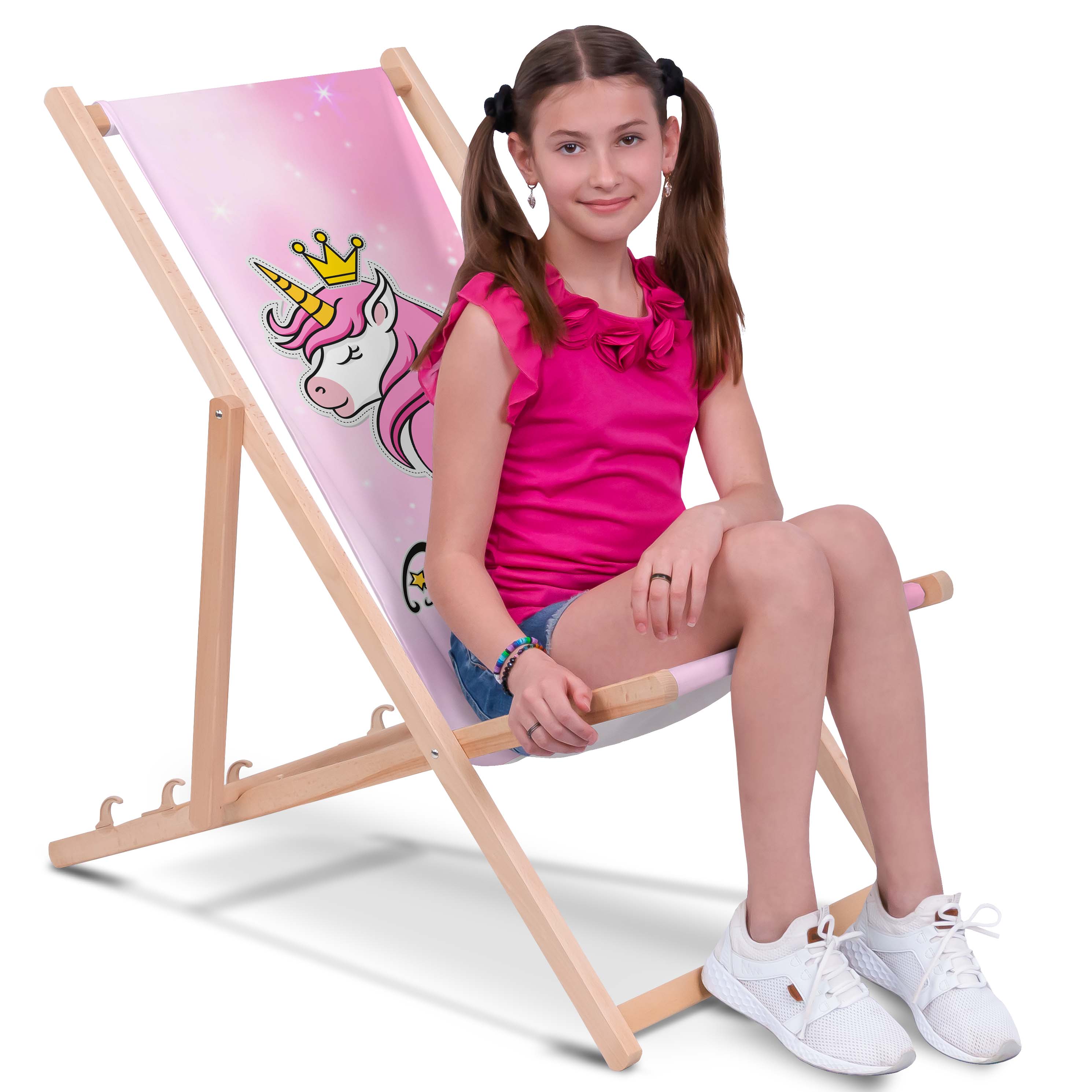 Leżak drewniany Princess Unicorn-S