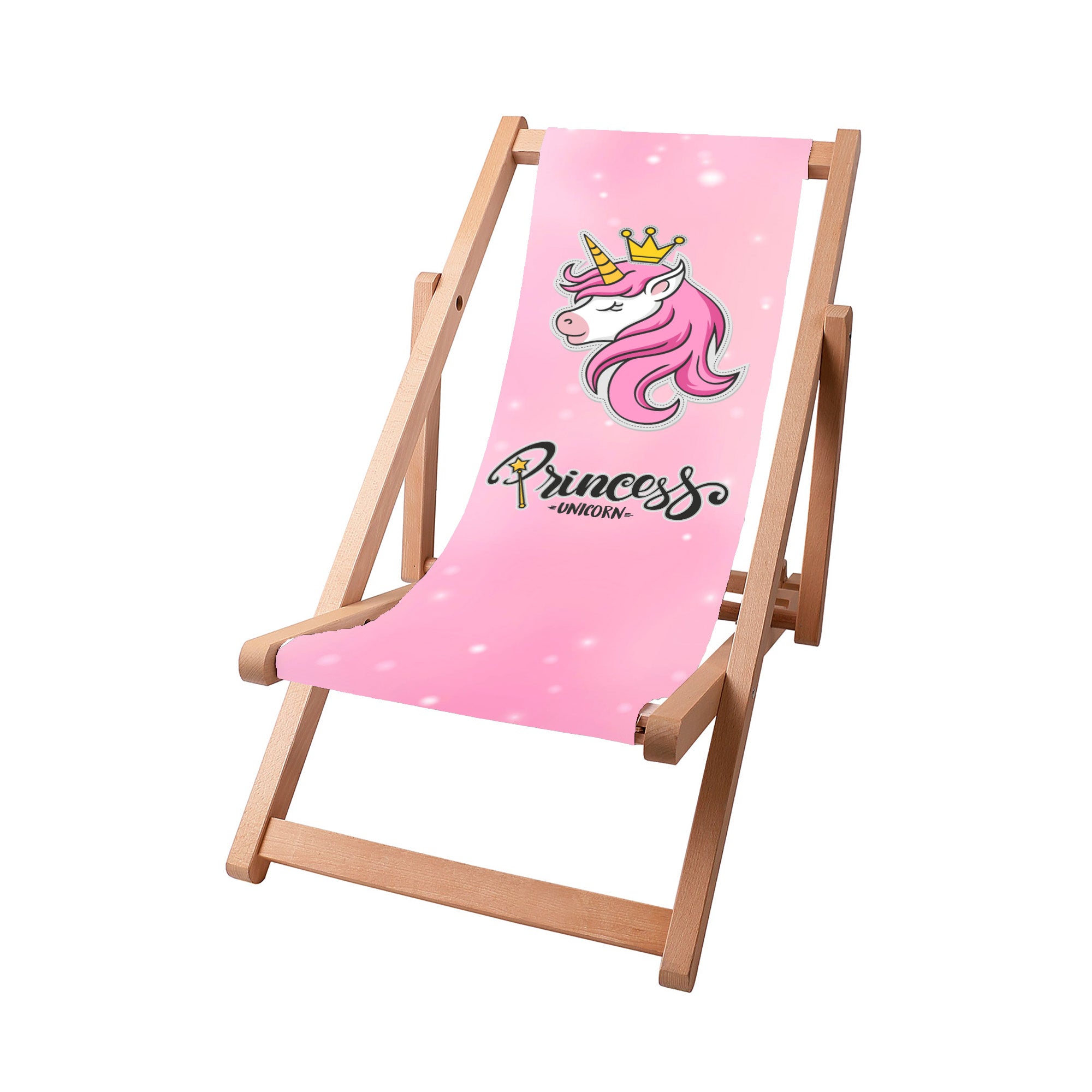 Leżak drewniany Princess Unicorn