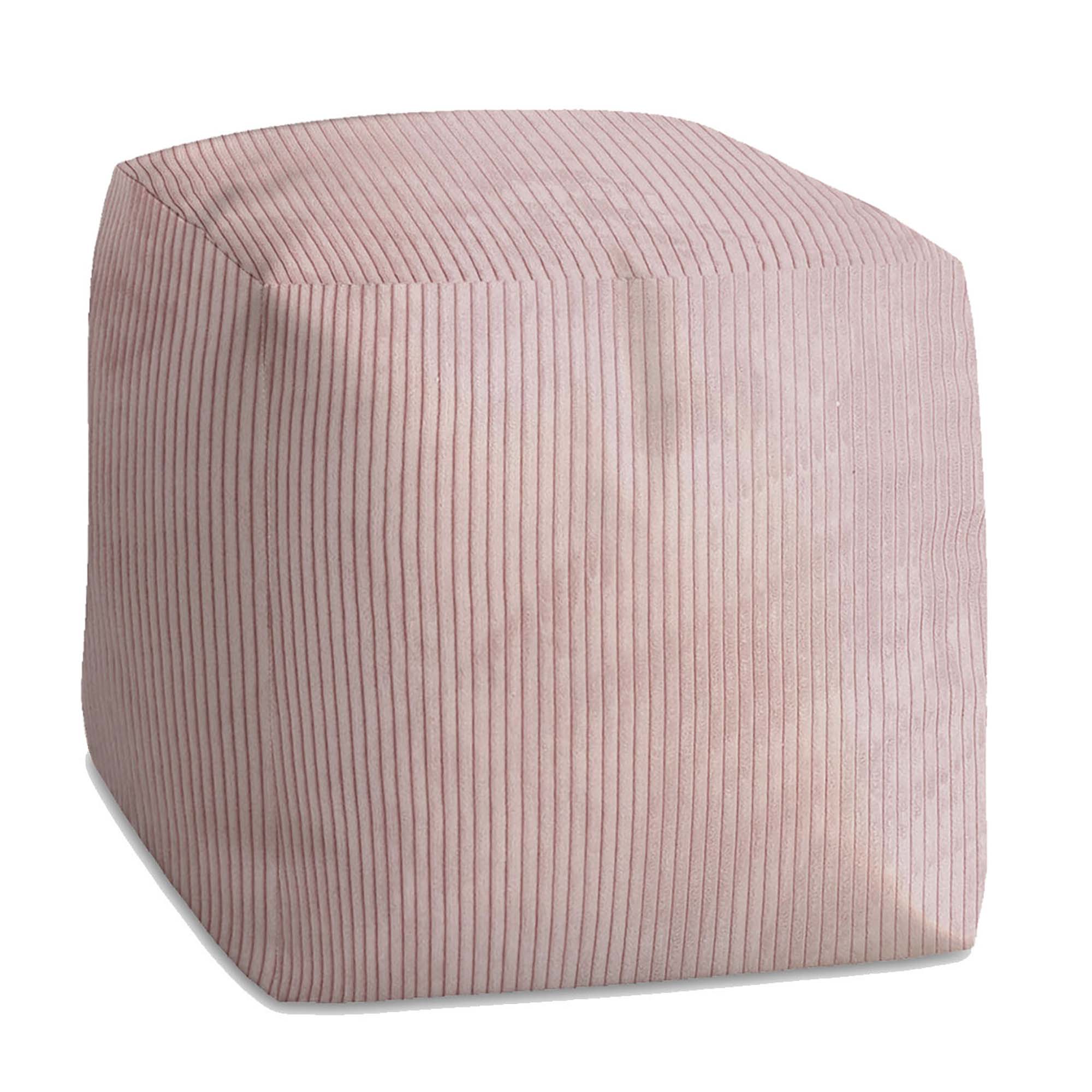 Puf Cube Strieborná ružová