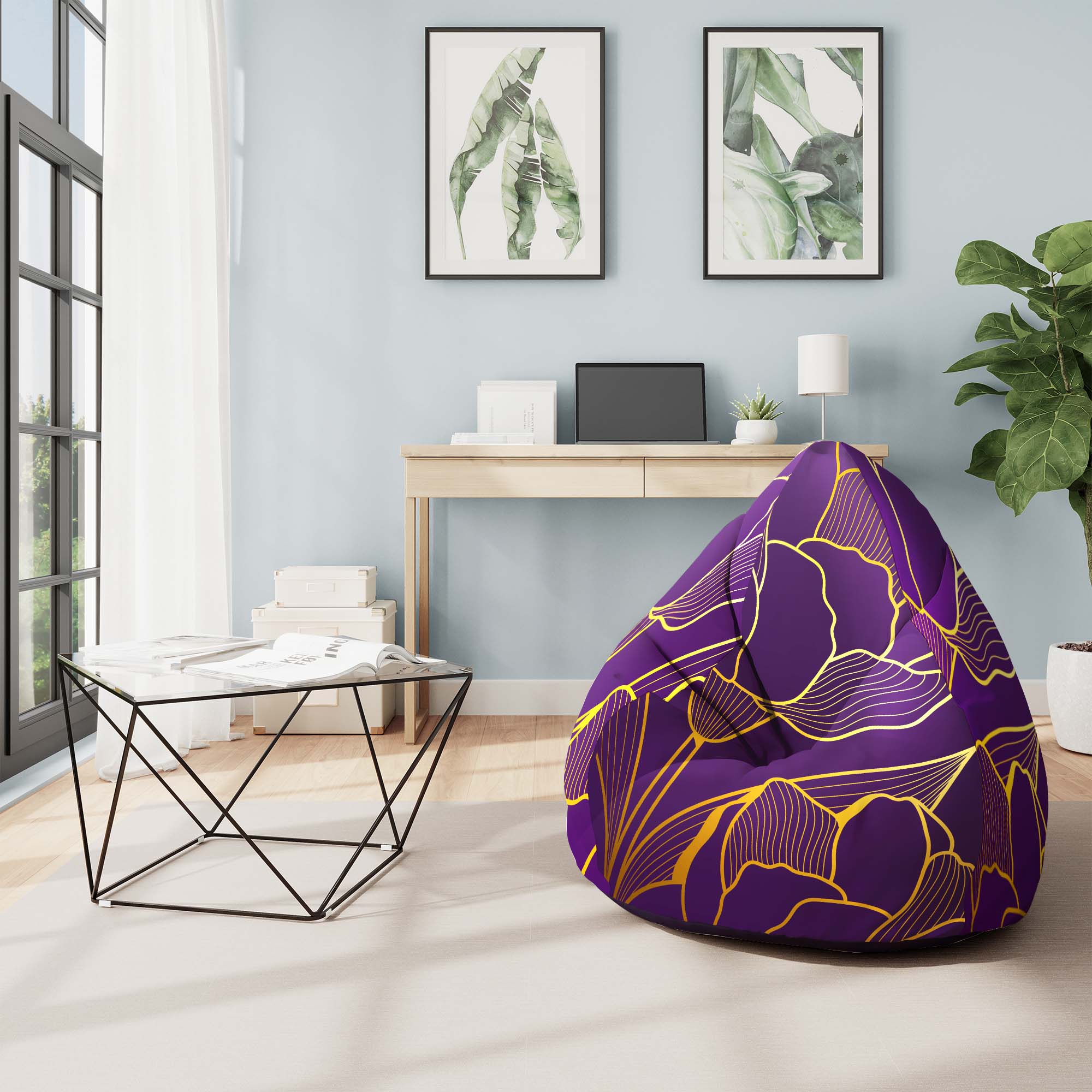 Puf Pearshape Purple Amazing
