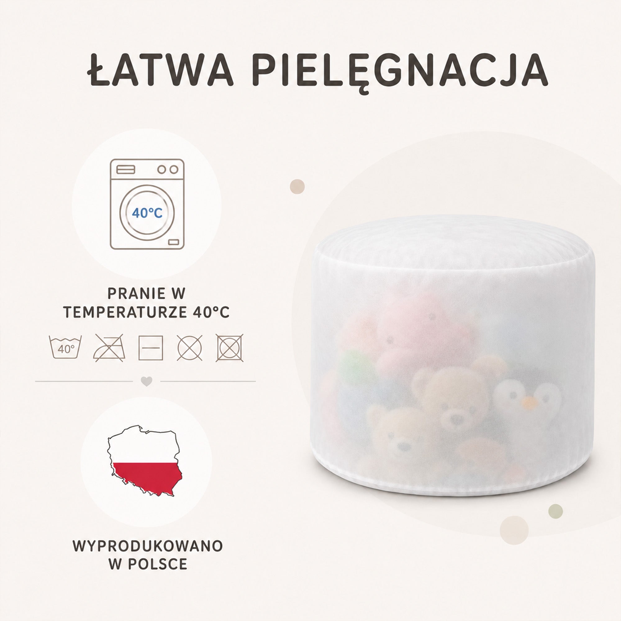 Pokrowiec okrągły podnóżek Roundshape