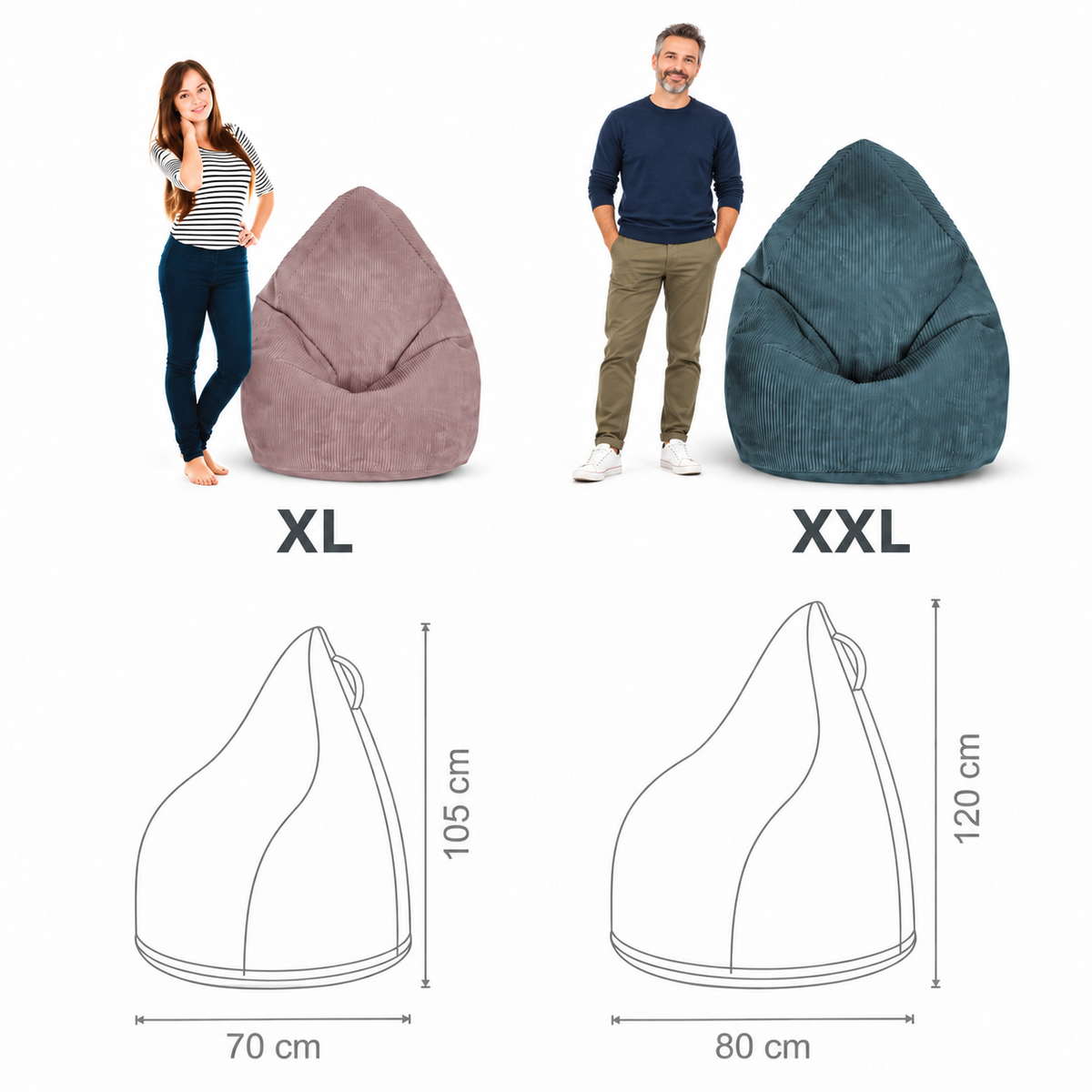Puf Pearshape Scandinavian Nature
