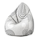 Pearshape Pouf Scandinavian Abstract-Oxford