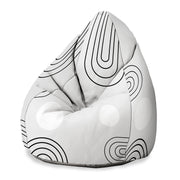 Pearshape Pouf Scandinavian Abstract-Velvet