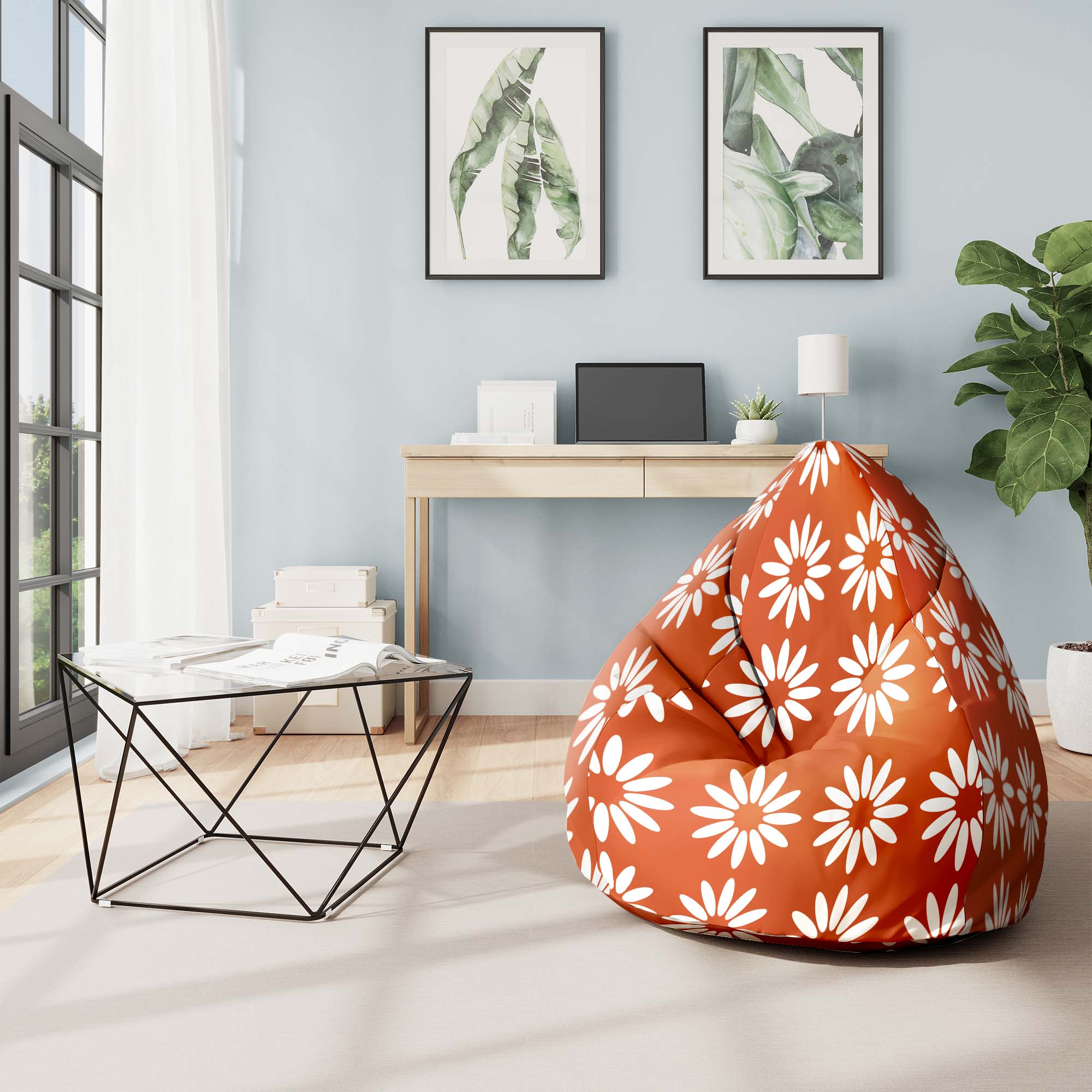 Puf Pearshape Scandinavian Autumn-Velvet