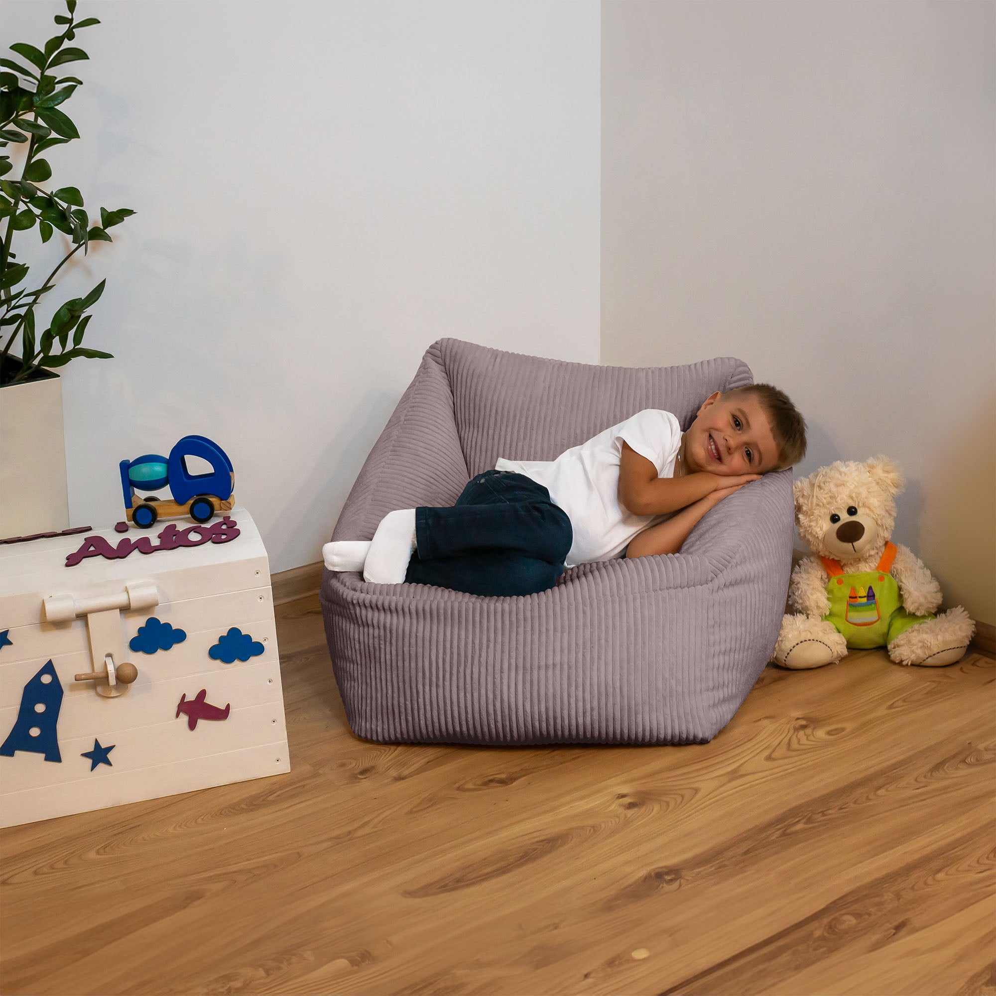 Fotel Dziecięcy Silver Pink