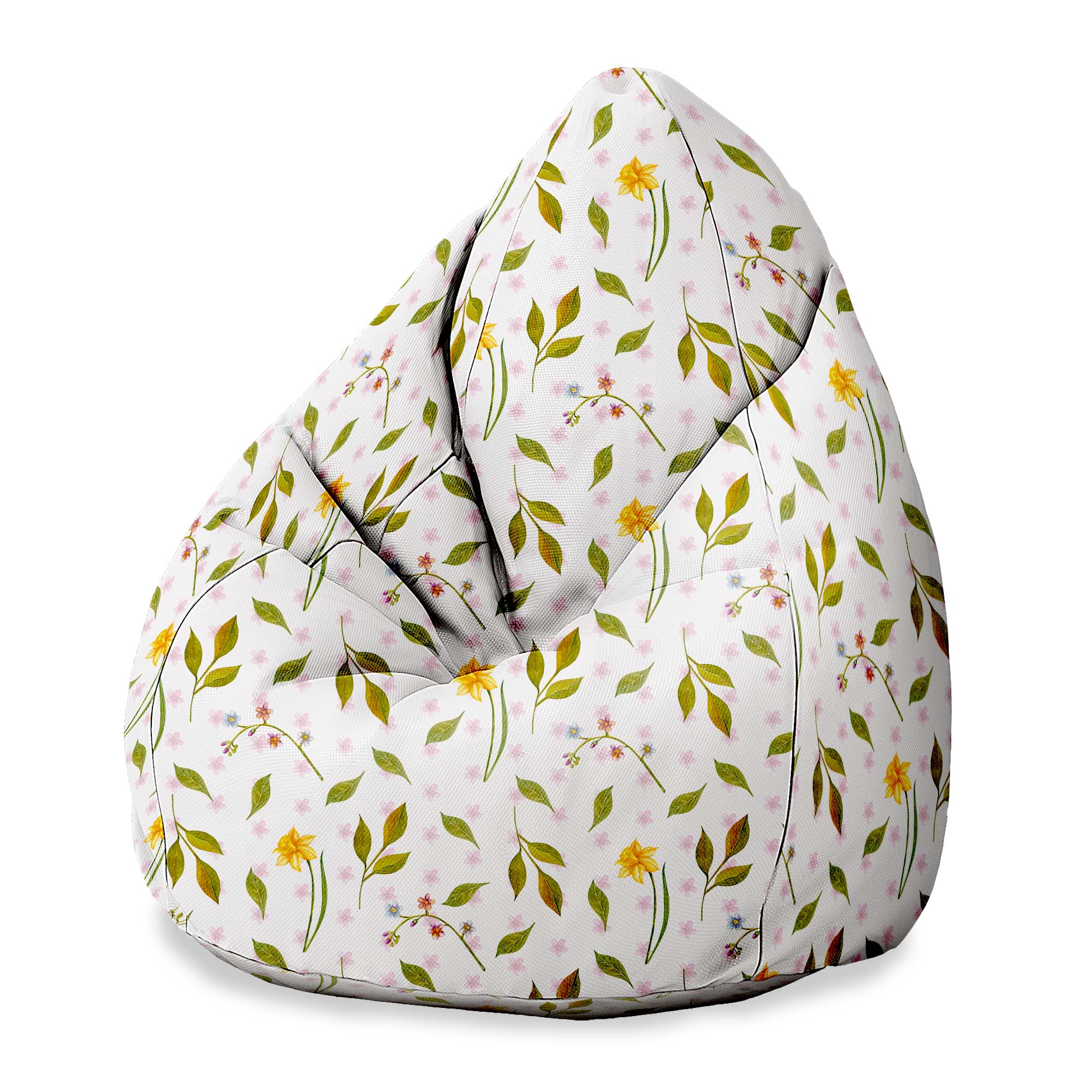 Pearshape Pouf Spring Pattern-M-Oxford