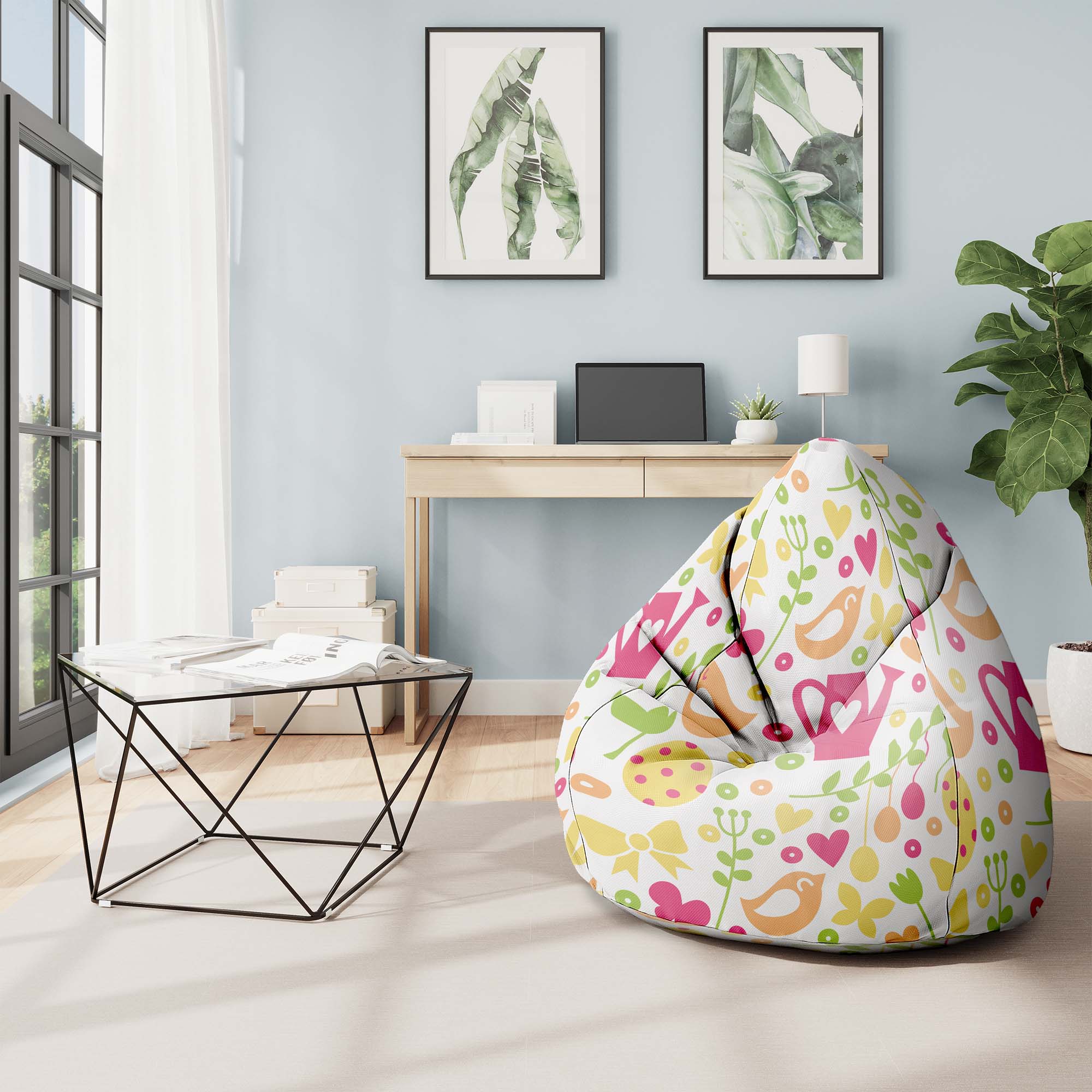 Puf Pearshape Spring Time-S