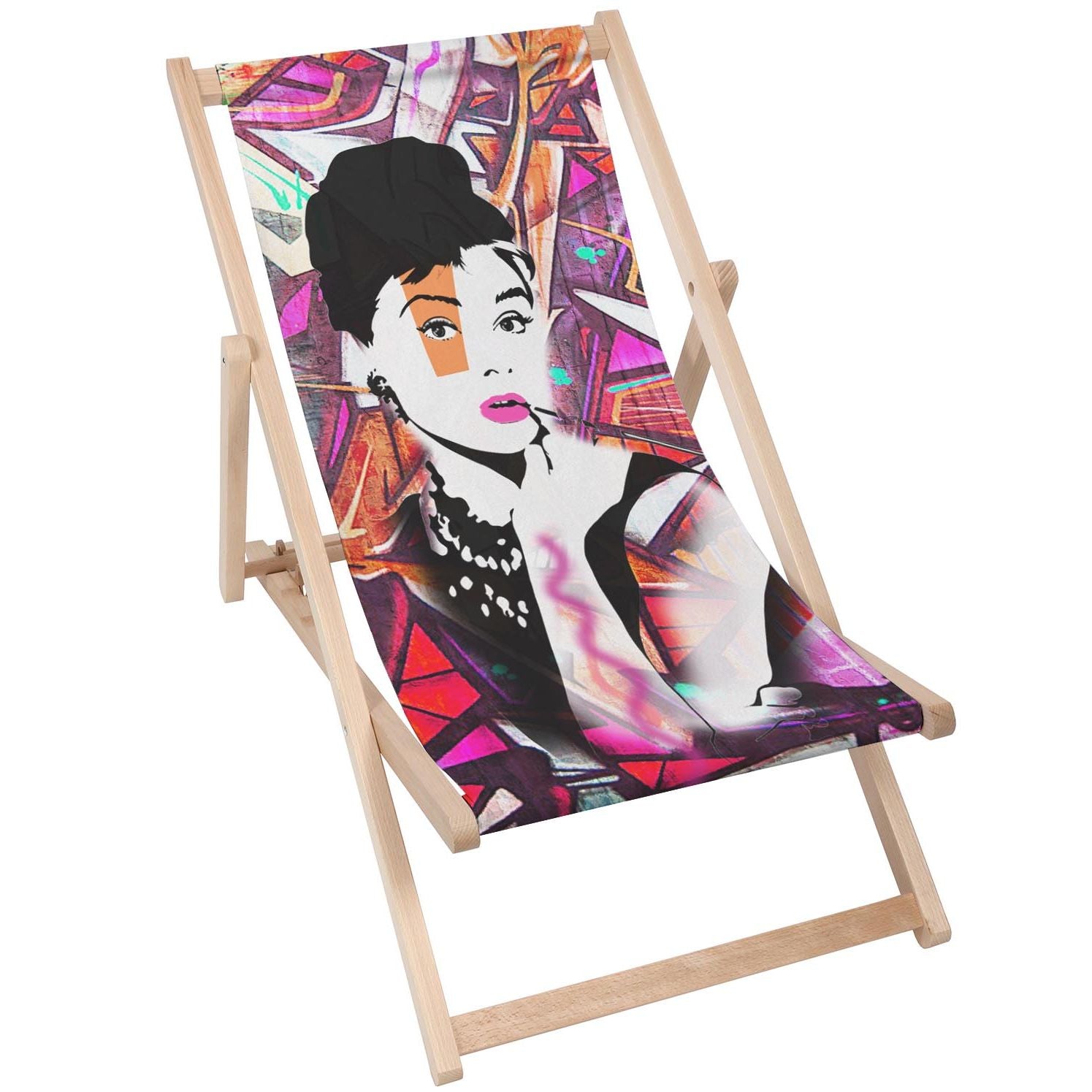 Stolik drewniany Audrey Colourful-50x50 CM
