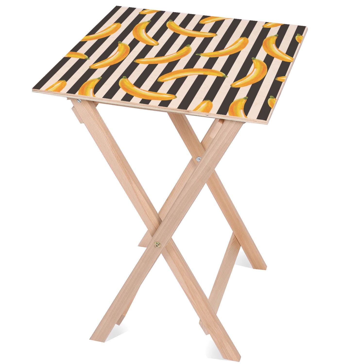 Stolik drewniany Banana Stripes-30x40 CM