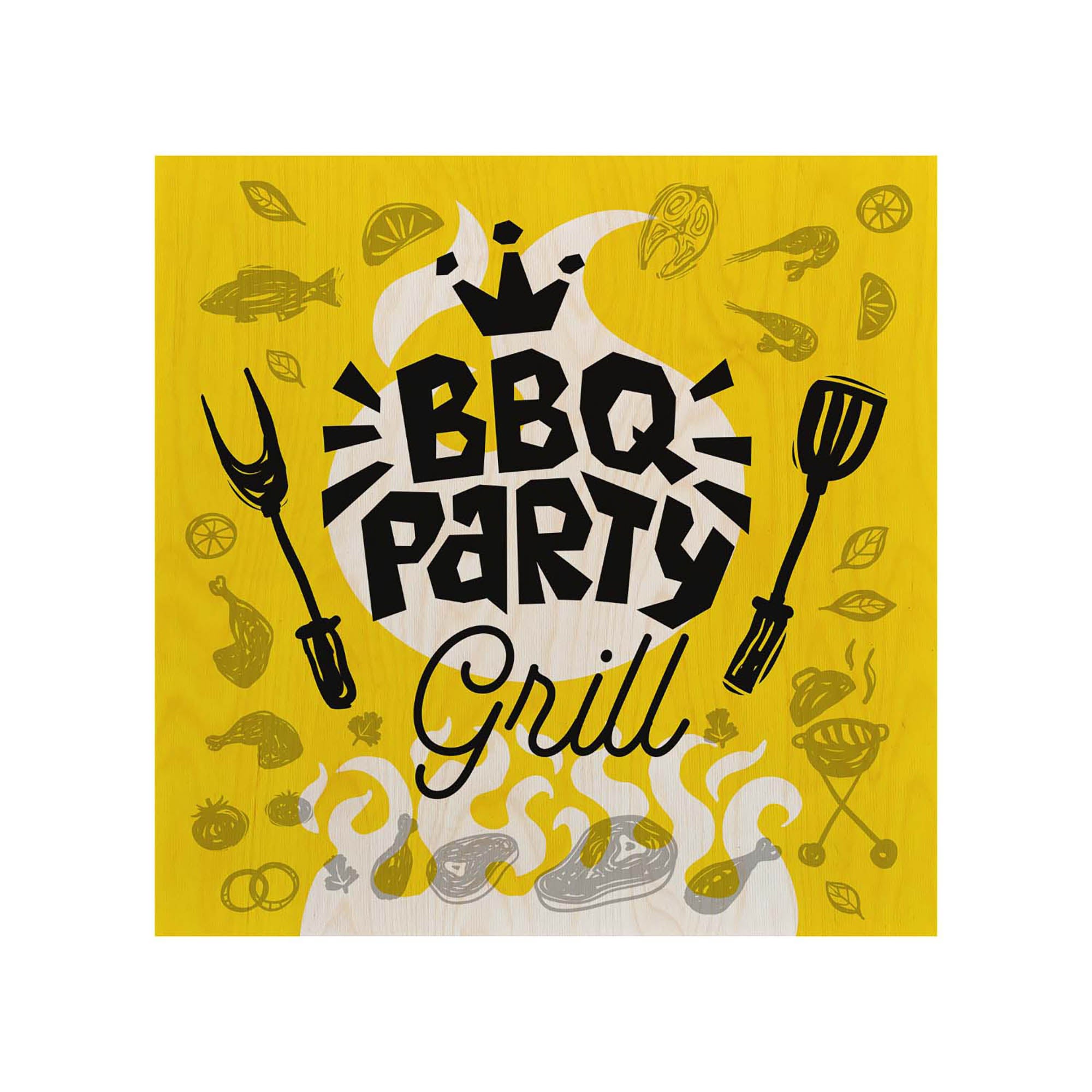 Stolik drewniany BBQ Party-50x50 CM