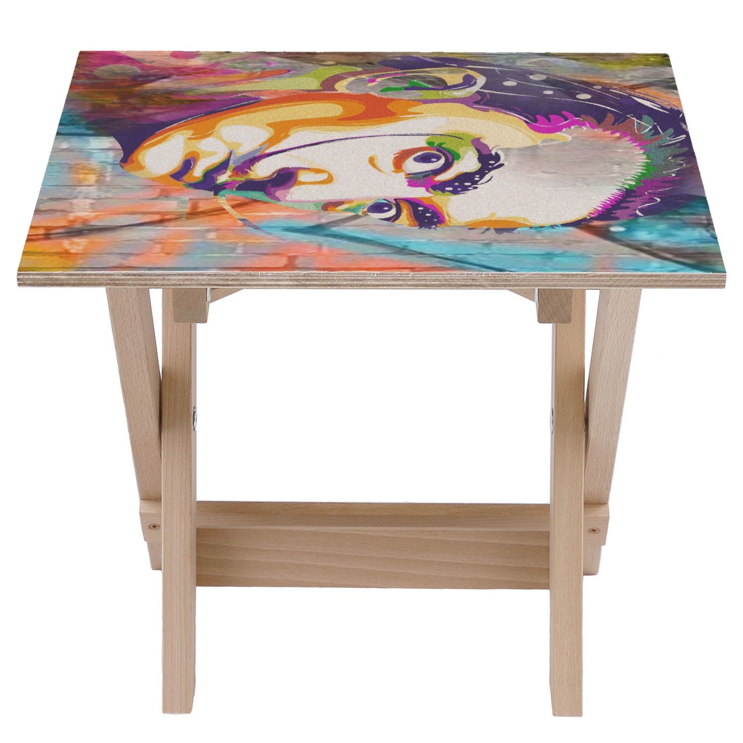 Stolik drewniany Dali Colourful-30x40 CM