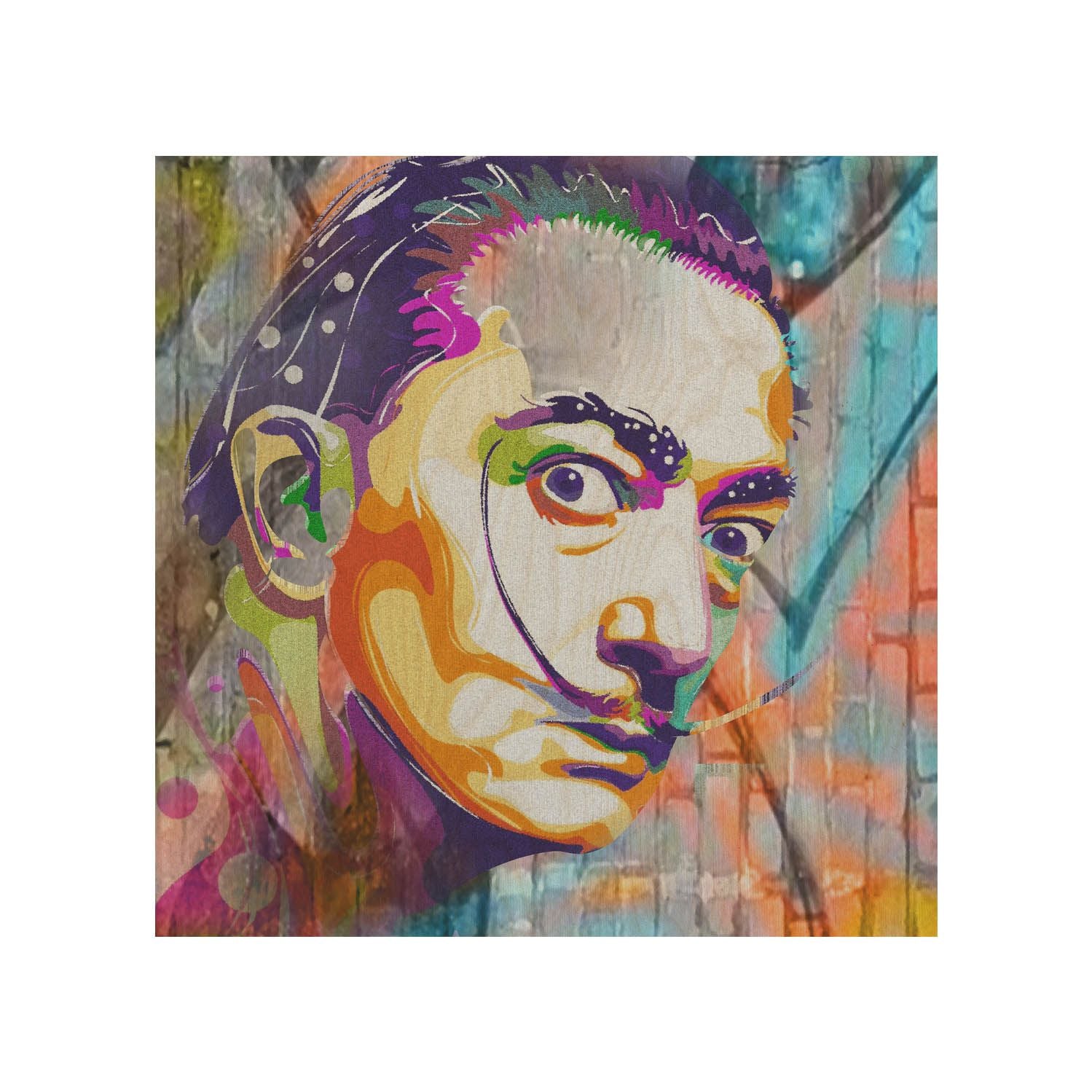 Stolik drewniany Dali Colourful