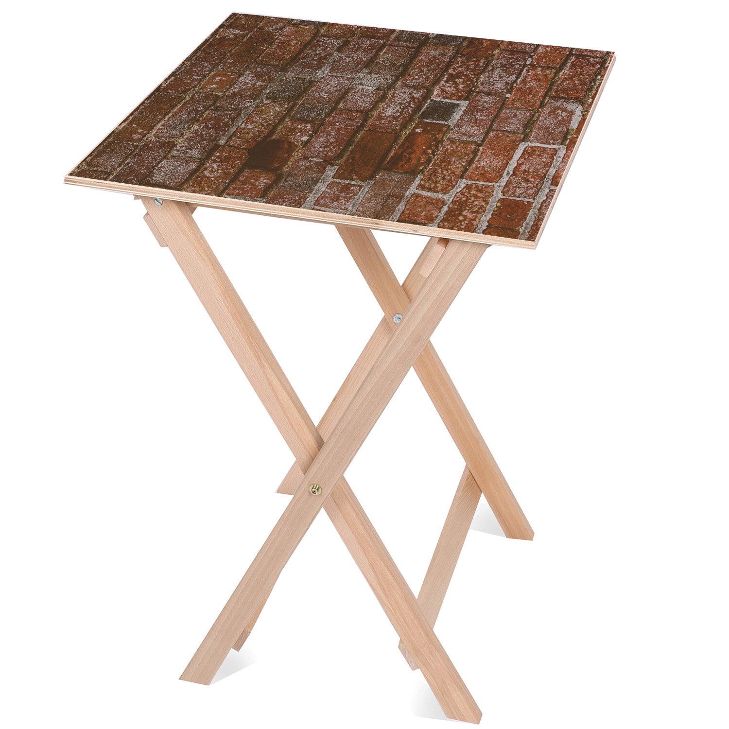 Wooden Table Dark Brick