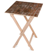 Wooden Table Dark Brick