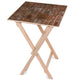 Wooden Table Dark Brick-50x50 CM