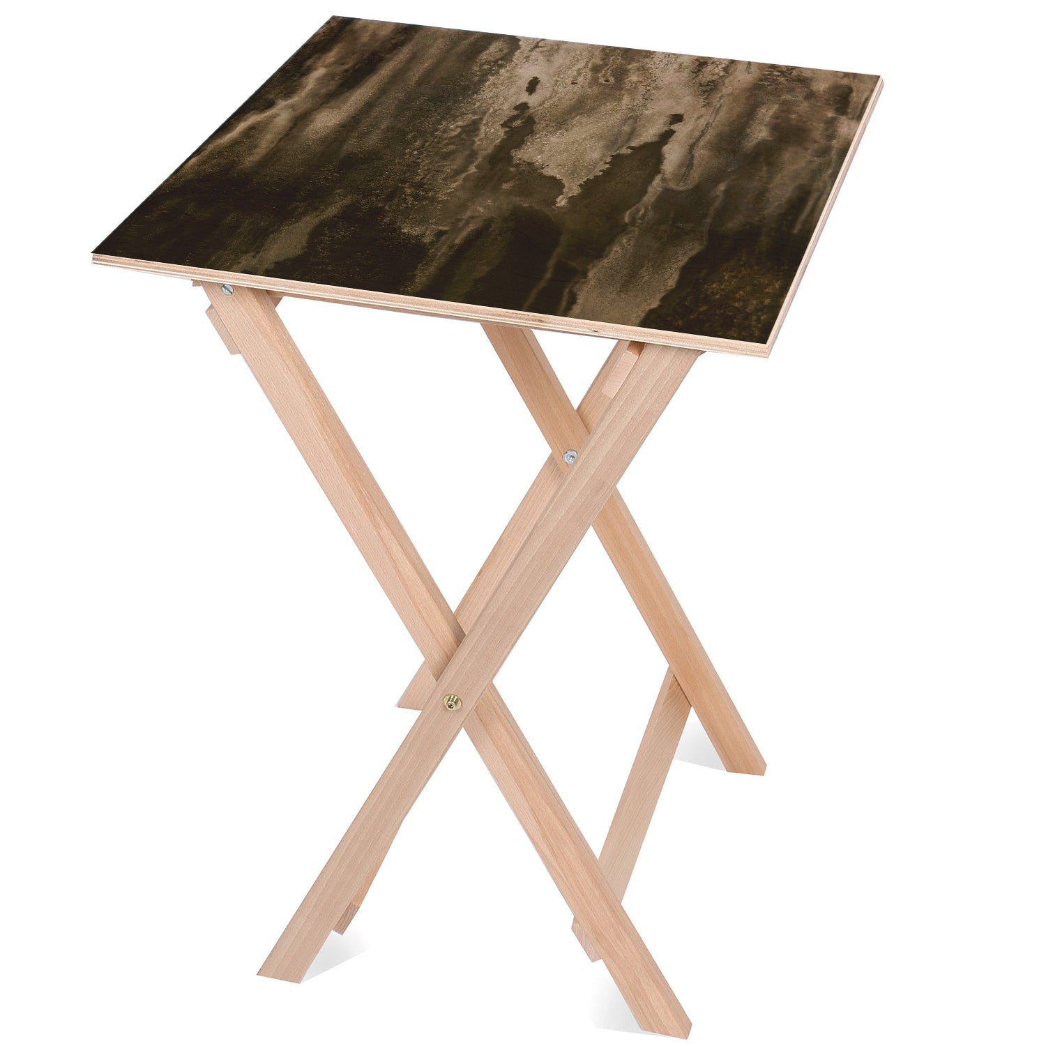 Stolik drewniany Dark Wall-50x50 CM