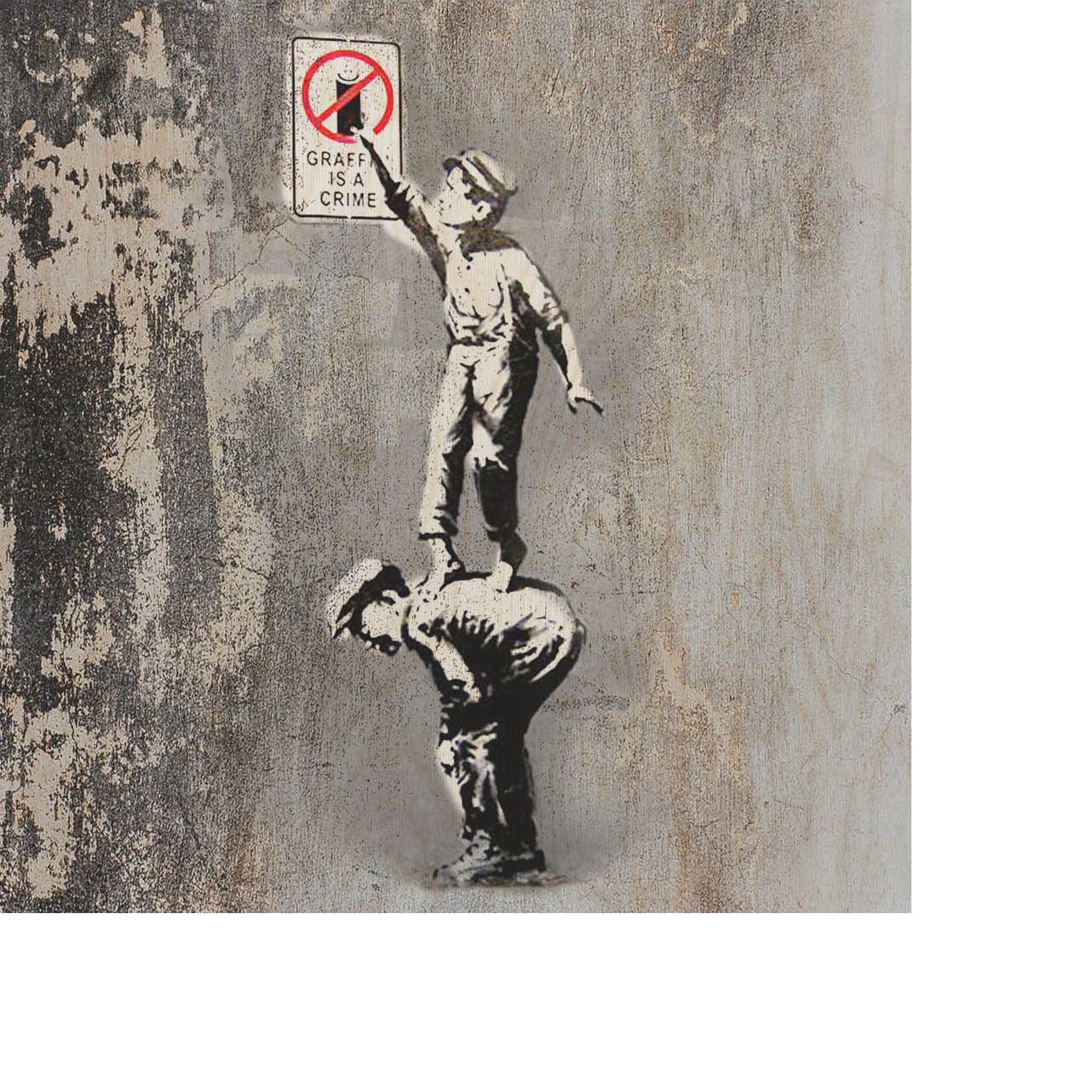 Graffiti Is A Crime Wooden Table