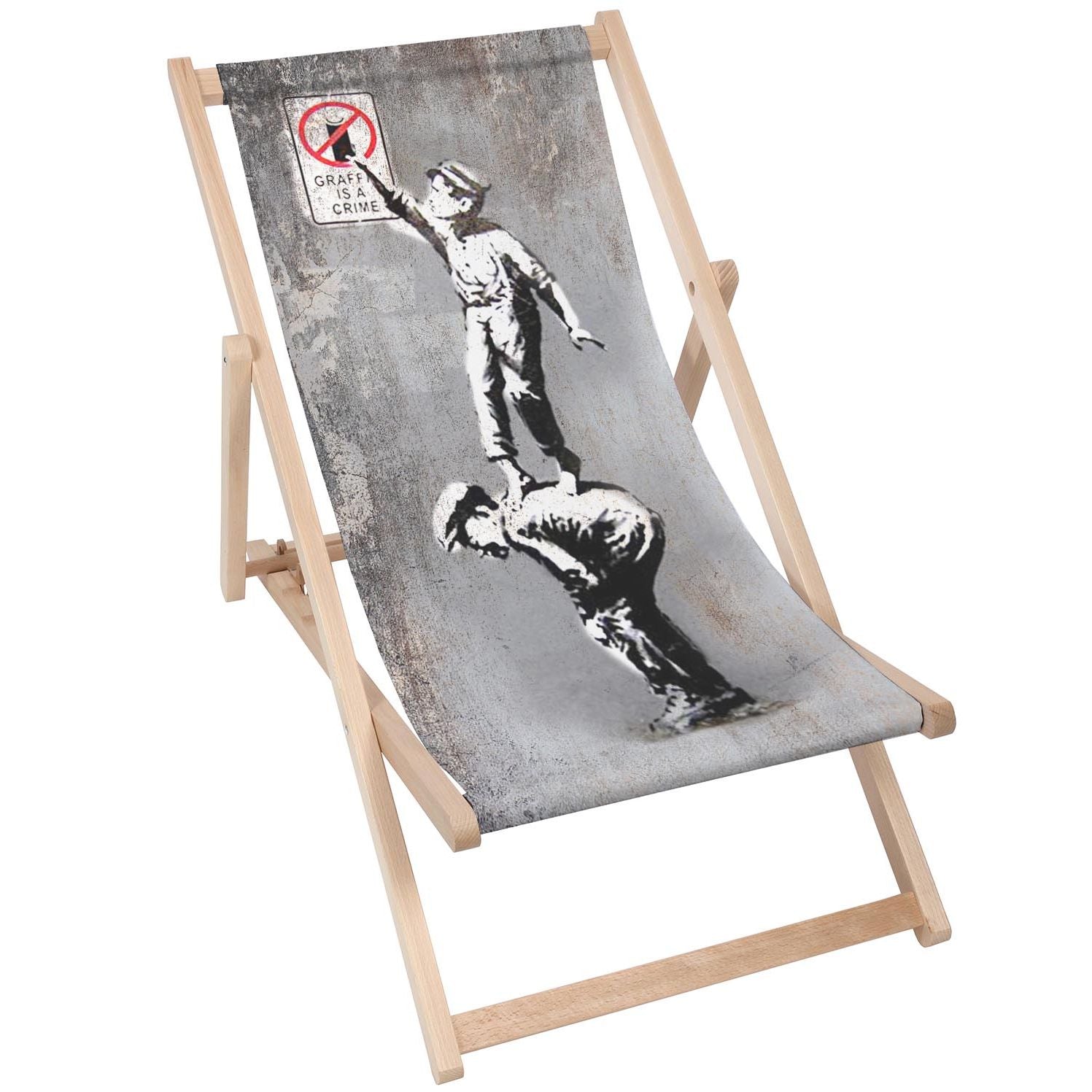 Dřevěný stolek Graffiti Is A Crime-50x50 CM