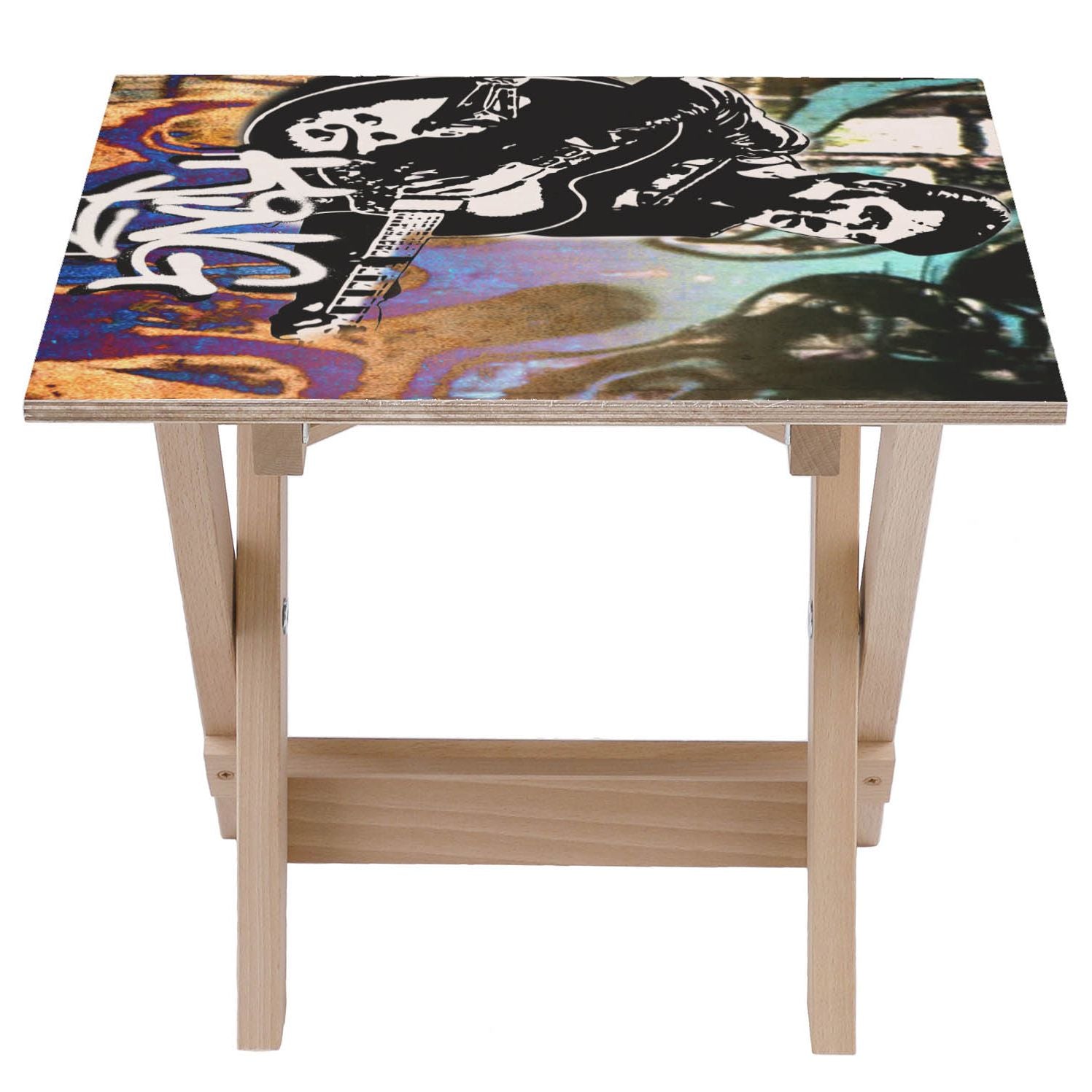Stolik drewniany King Elvis-50x50 CM