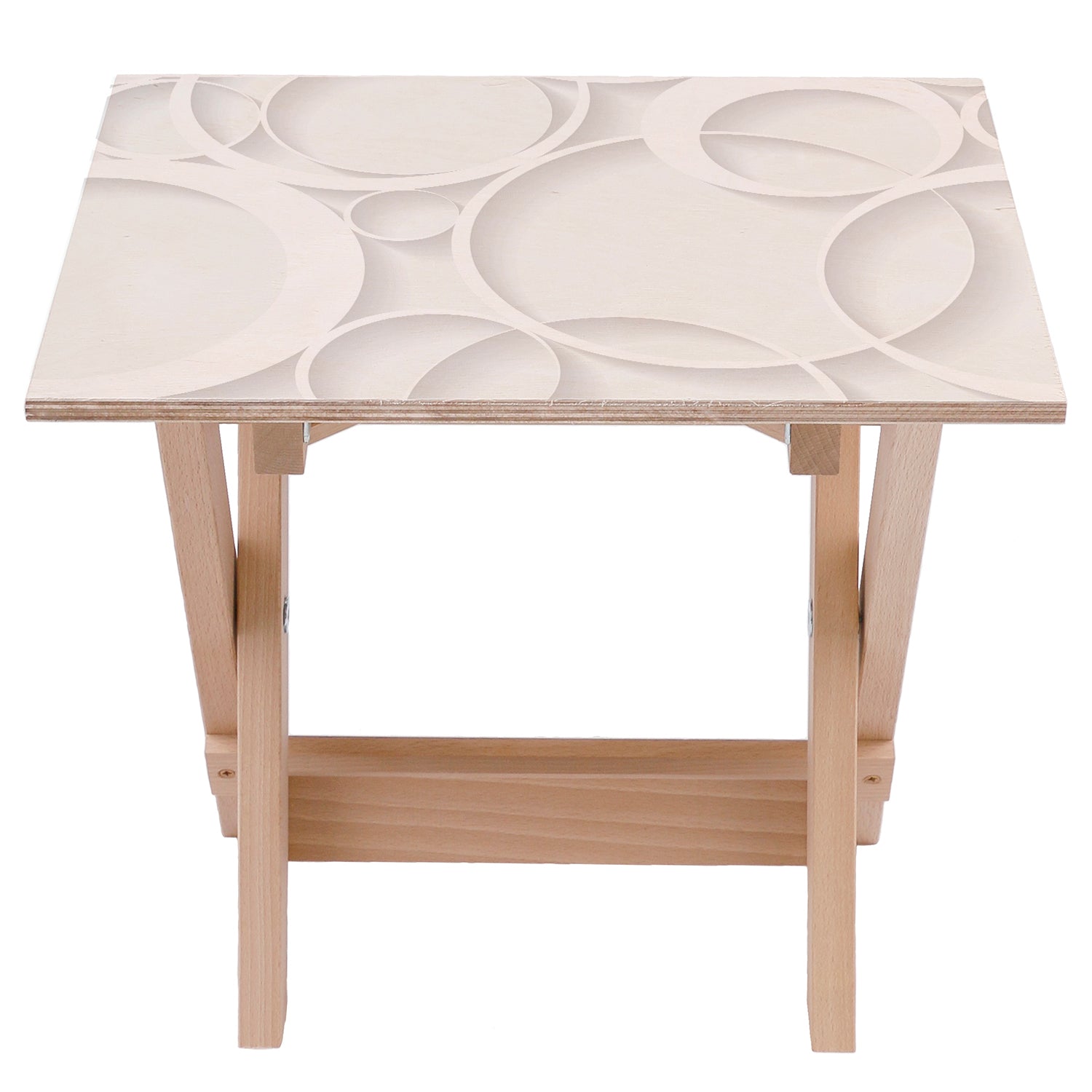 Stolik drewniany Circles 3D-50x50 CM