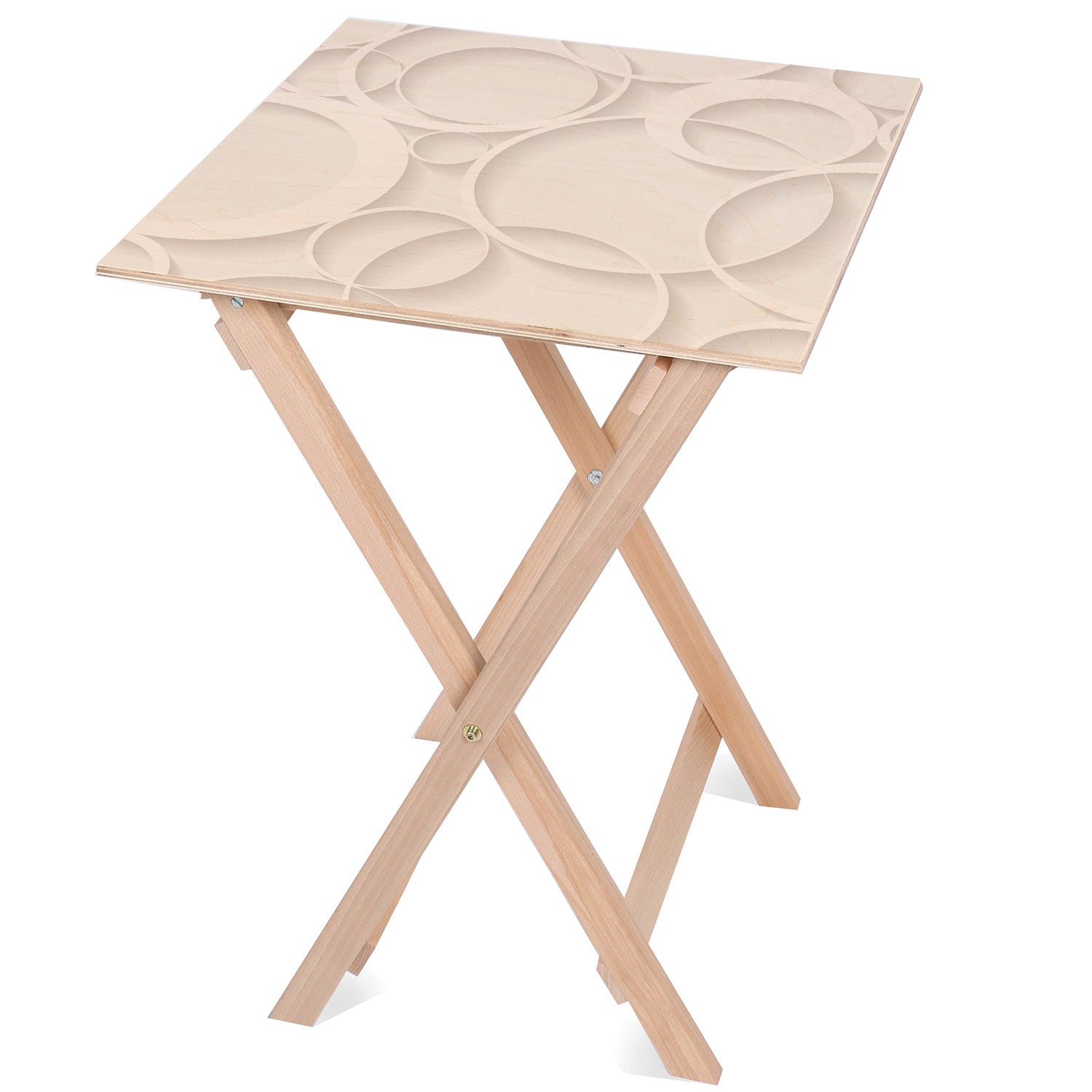 Stolik drewniany Circles 3D-50x50 CM