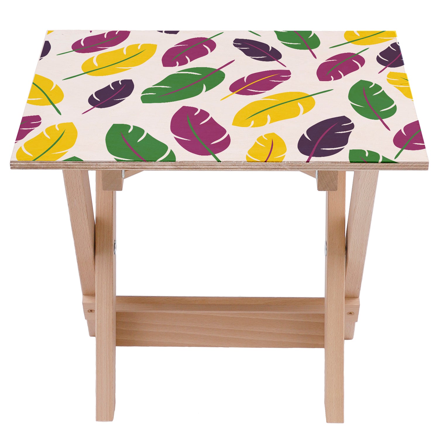 Wooden Table Colorful Feathers-30x40 CM
