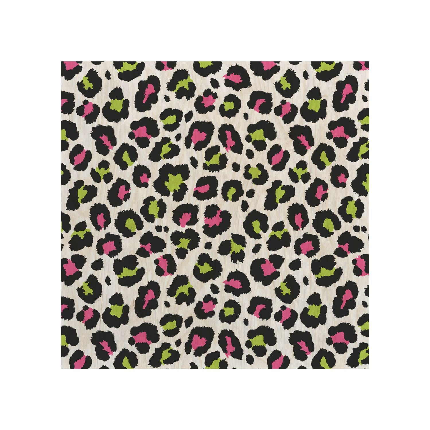 Stolik drewniany Leopard Colourful