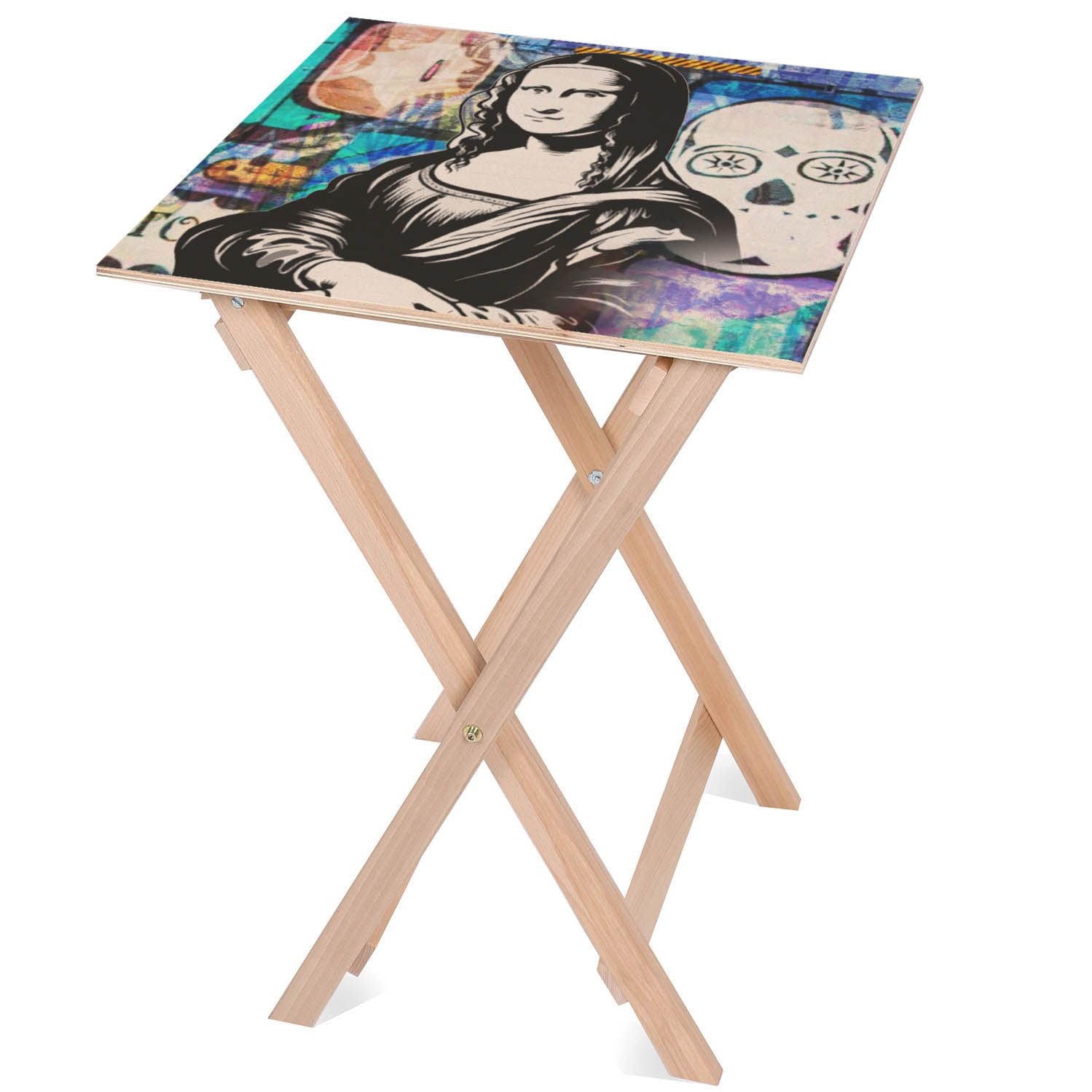 Stolik drewniany Mona Lisa Black-30x40 CM