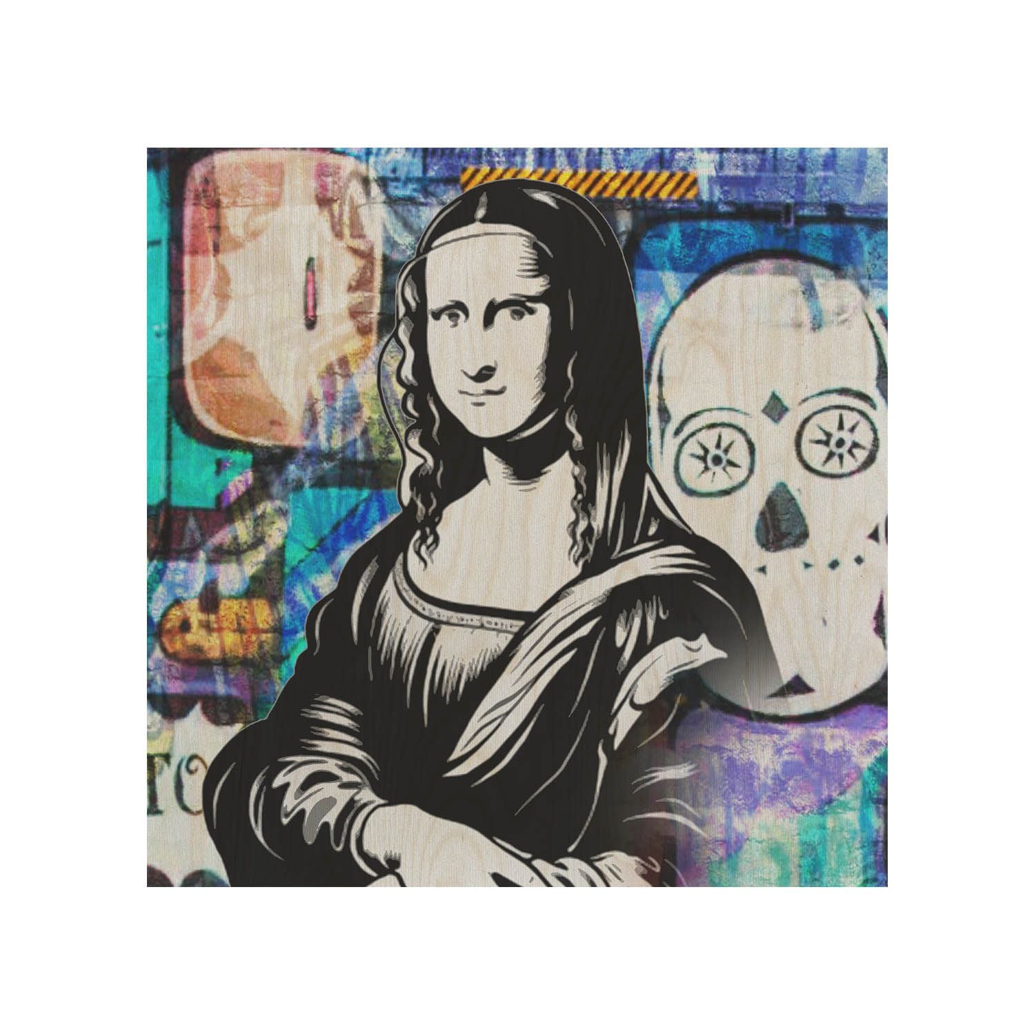Stolik drewniany Mona Lisa Black-30x40 CM