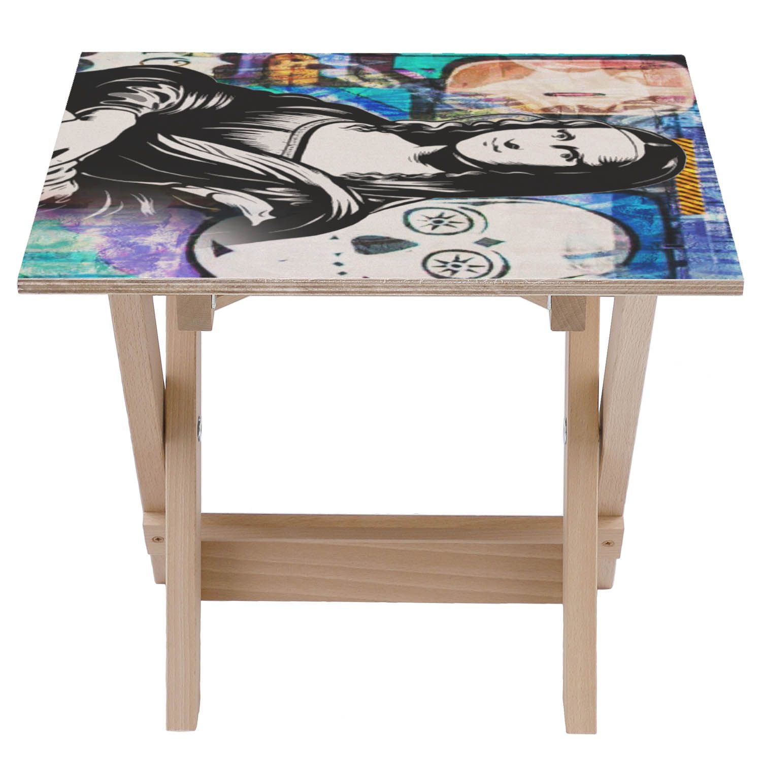 Stolik drewniany Mona Lisa Black-30x40 CM