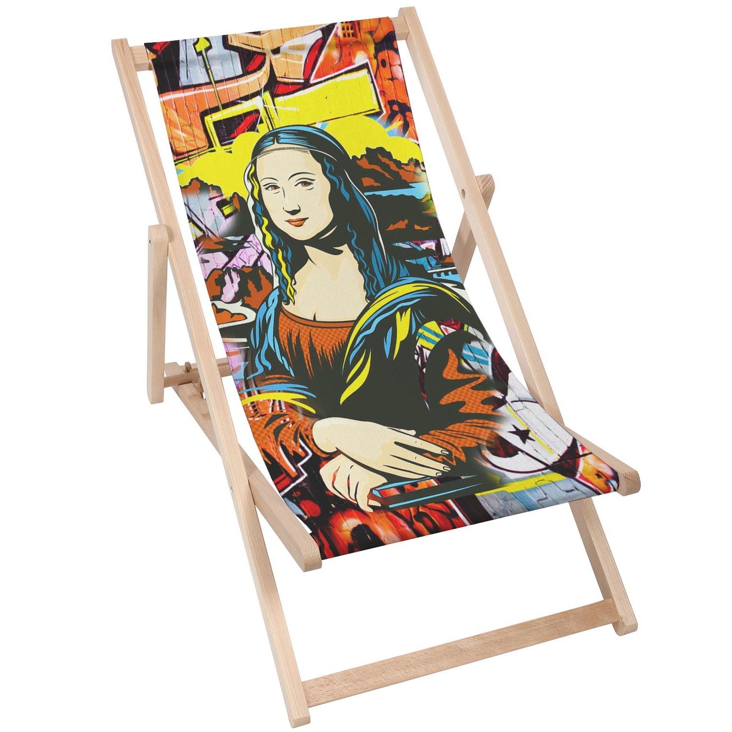 Stolik drewniany Mona Lisa Yellow-50x50 CM