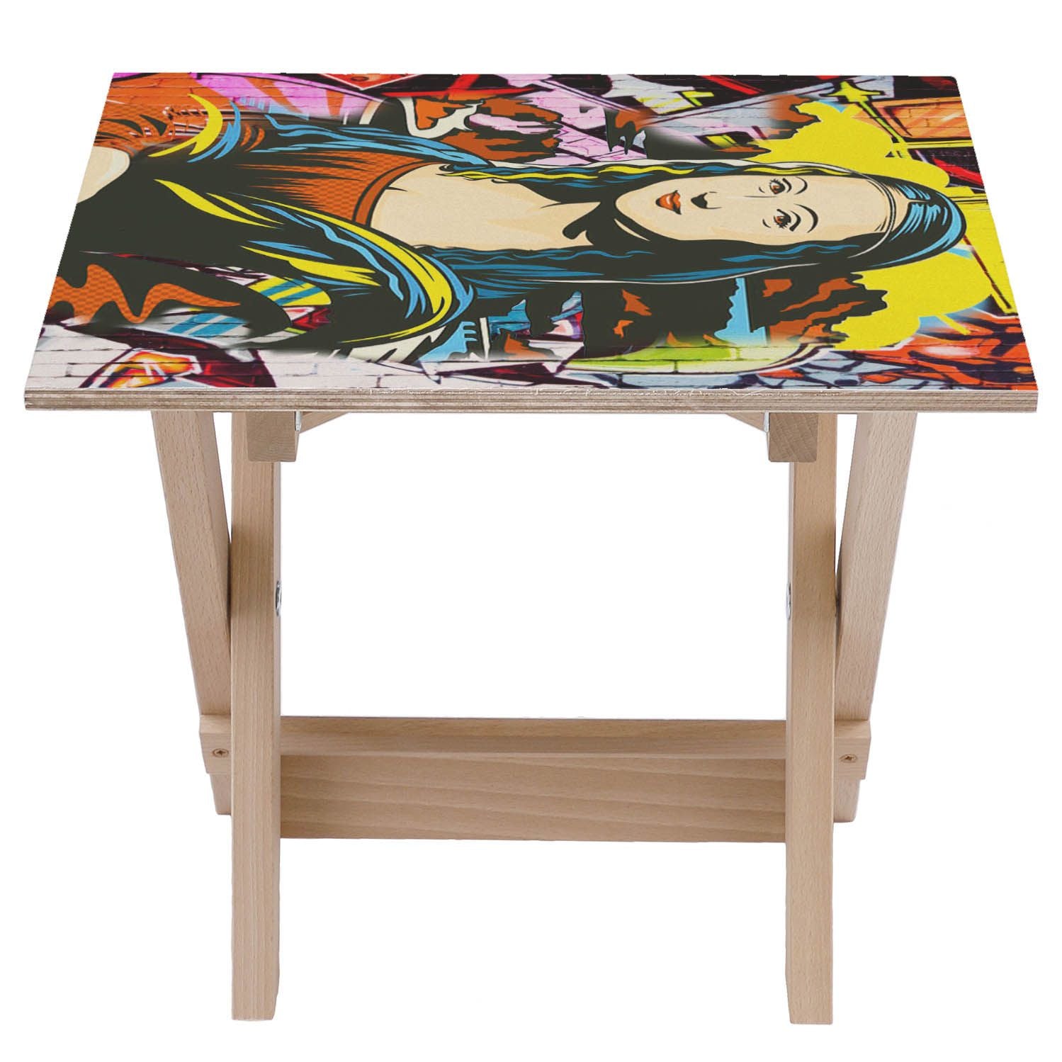 Wooden Table Mona Lisa Yellow-30x40 CM